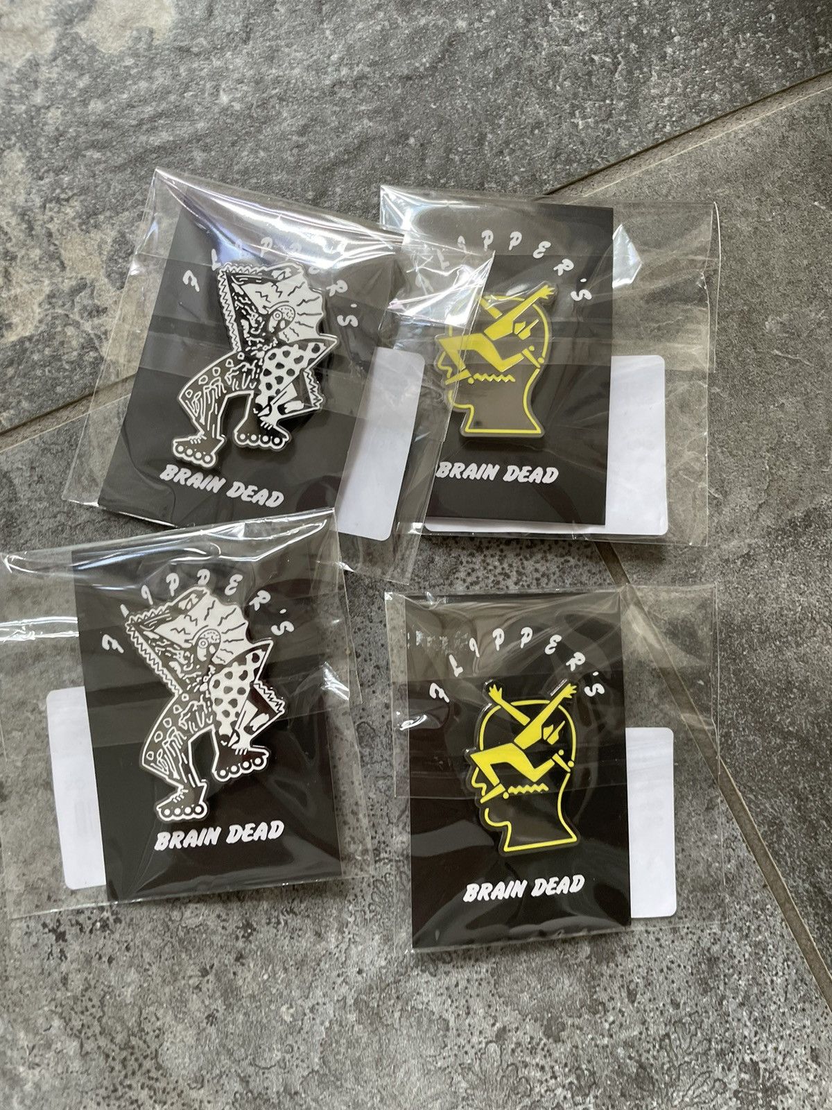 Brain Dead Brain Dead x Flippers Roller Freak Enamel Pin - Black Size ONE SIZE - 2 Thumbnail