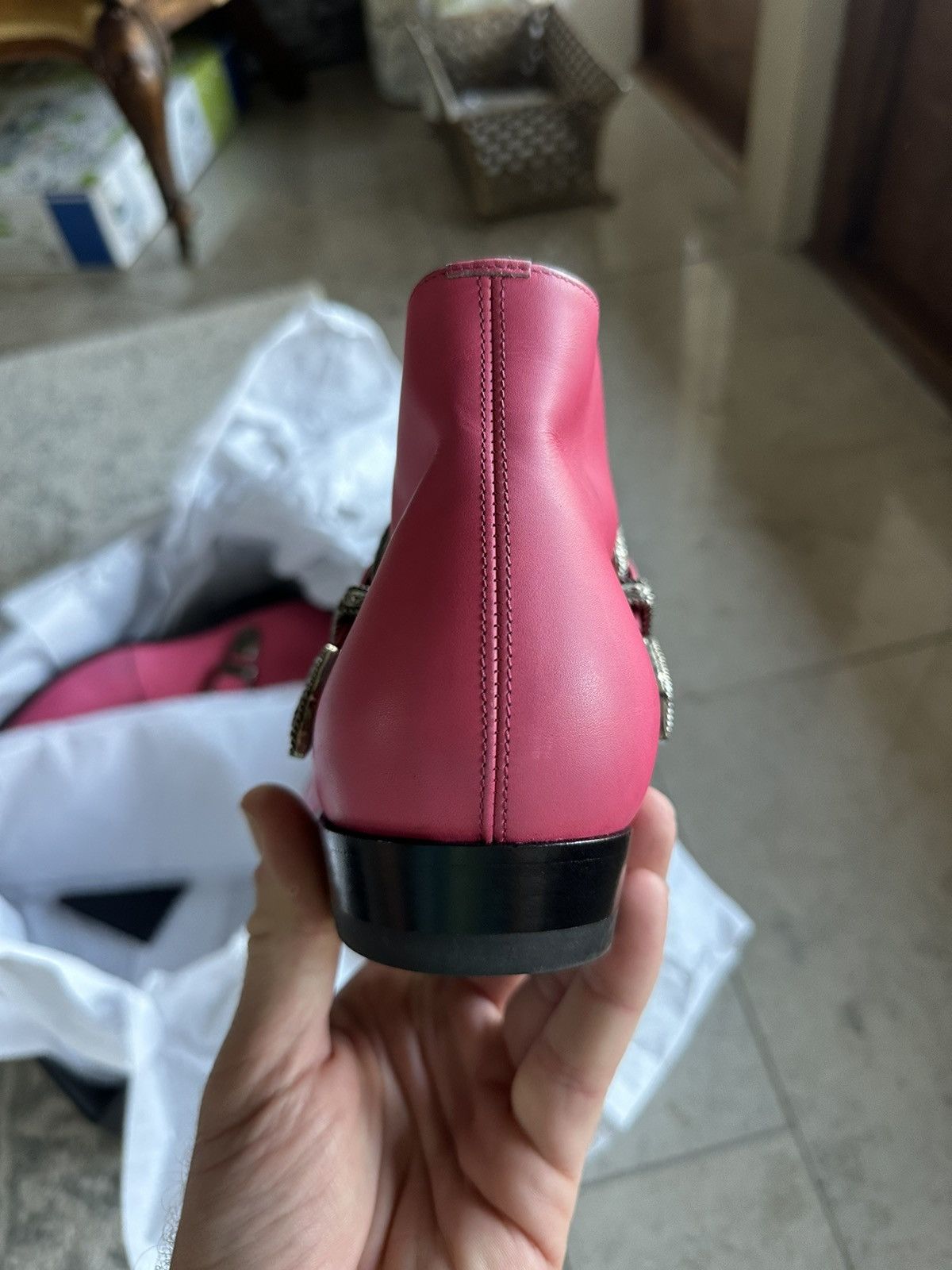 Saint Laurent Paris Grail SS14 Saint Laurent Duckies Pink double buckle Hedi Size US 8.5 / EU 41-42 - 6 Thumbnail