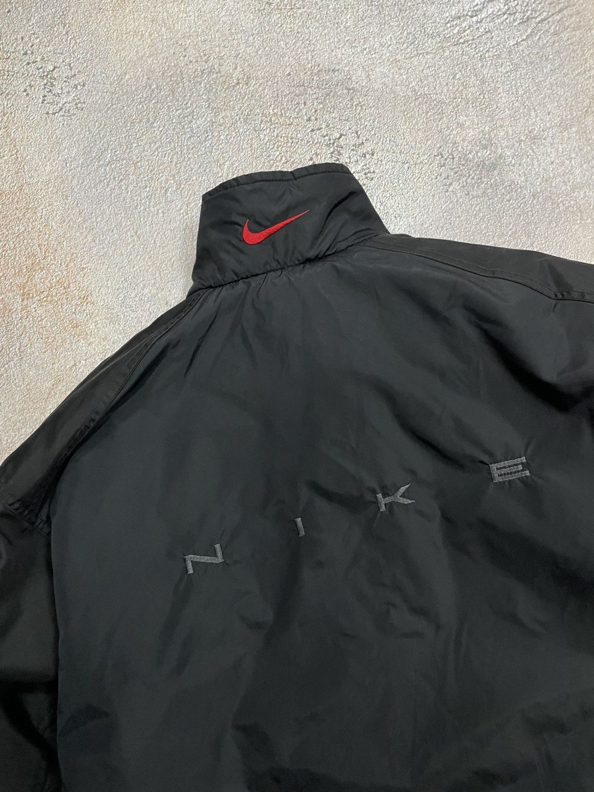 Nike Vintage Nike Big Logo Nylon Black Jacket Size US M / EU 48-50 / 2 - 3 Thumbnail