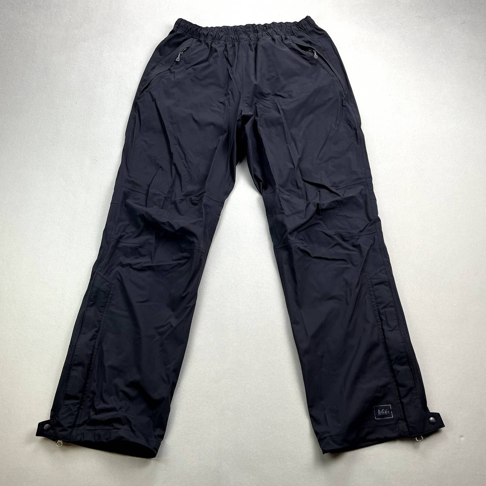 Rei REI Elements Rain Pants Black Straight Leg Waterproof Hiking Grailed