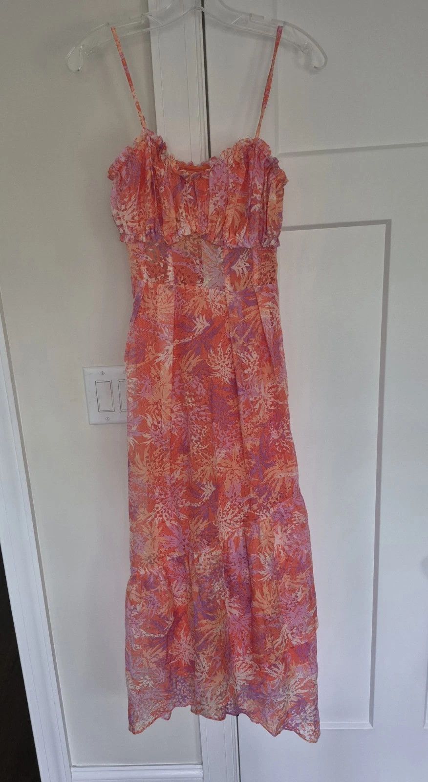 Ramy Brook Aya Guava Burnout Dress Colorful Party Prom Spring Summer Size XXS / US 00 / IT 34 - 2 Thumbnail