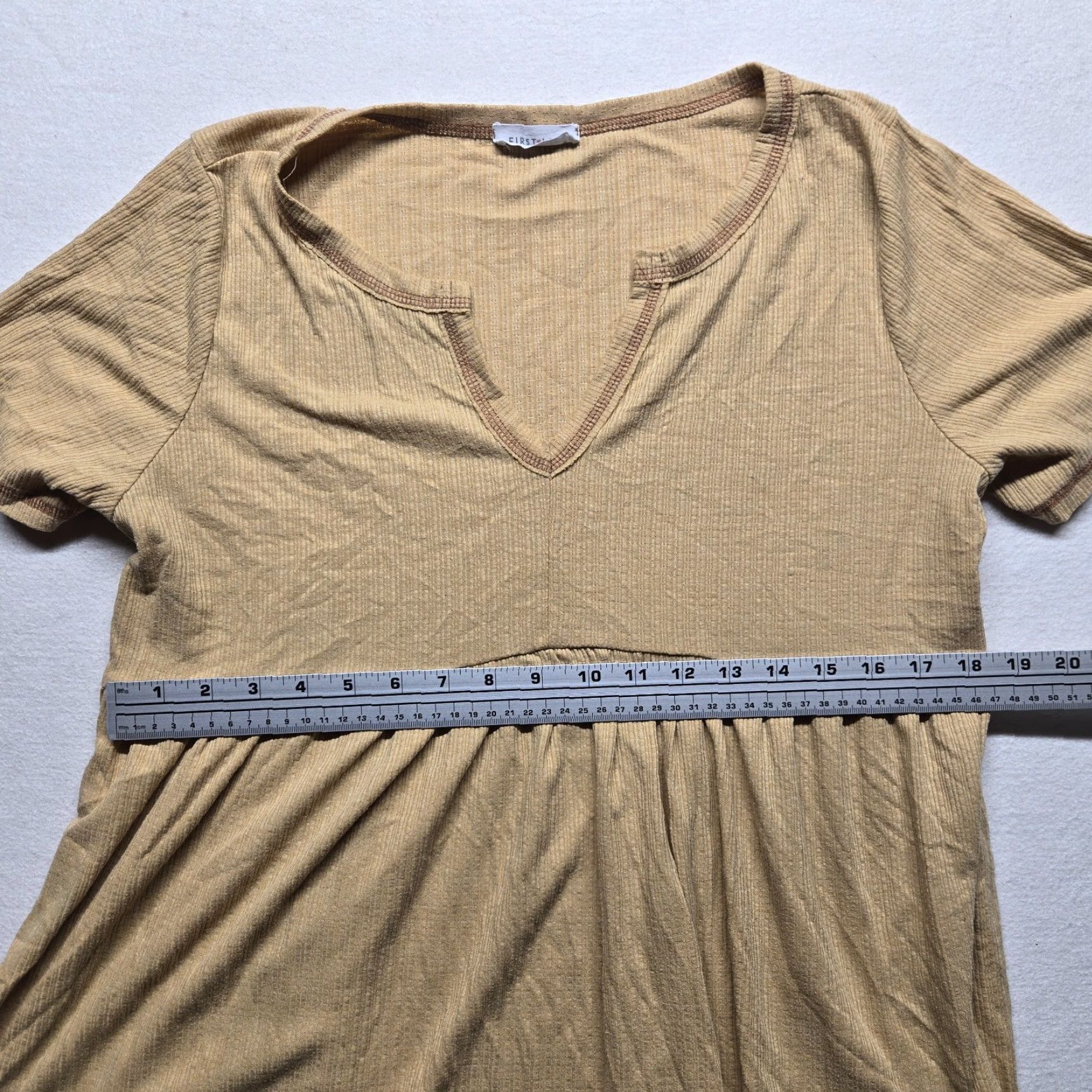 Vintage VINTAGE Stripe Women's T-Shirt Casual M Brown Love 90s Basic Short Sleeve Size M / US 6-8 / IT 42-44 - 4 Thumbnail