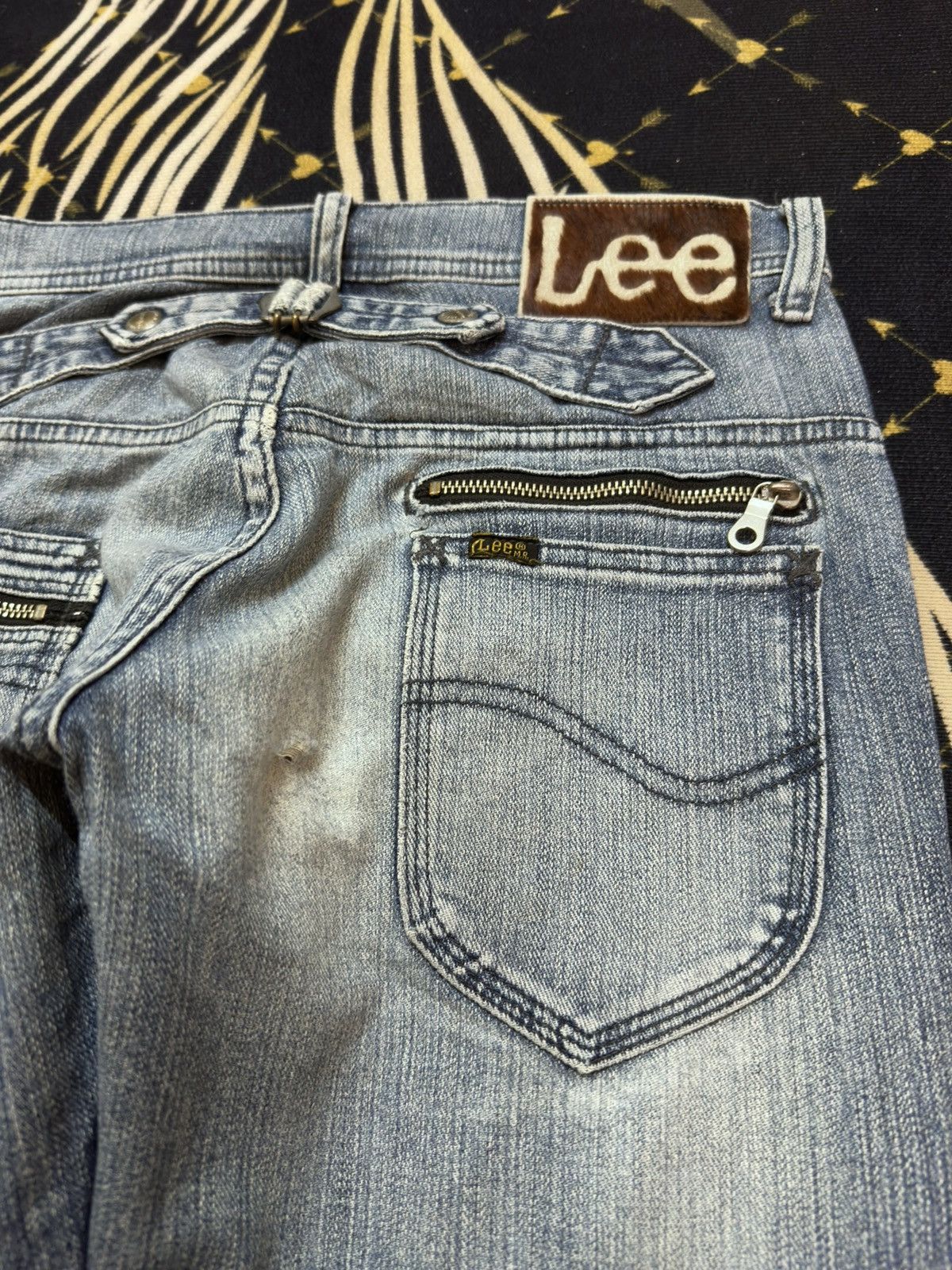 Lee Vintage Lee Cowboys Buckle Back Faded Denim Size US 30 / EU 46 - 8 Thumbnail