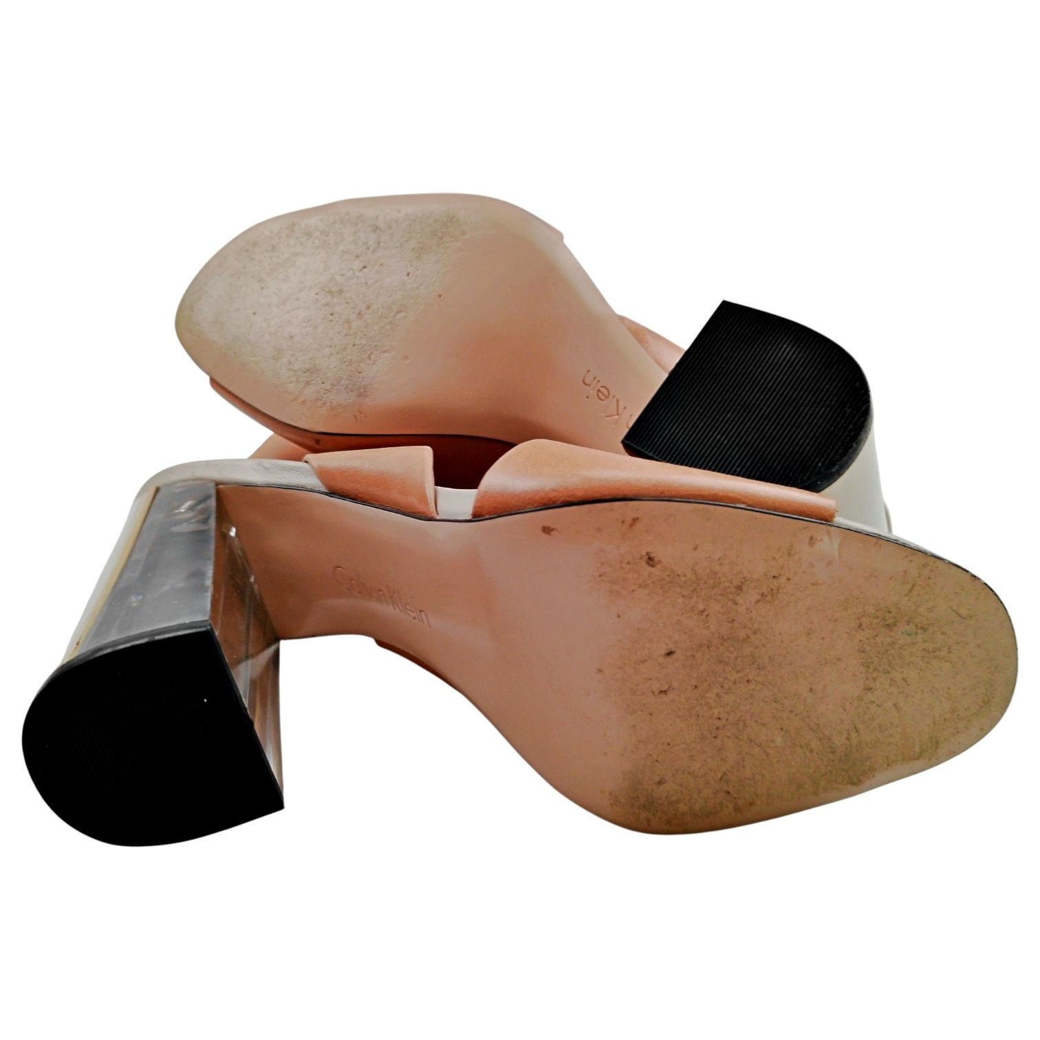 Calvin Klein Calvin Klein Linnette Luxor Lucite Heel Wedge Sandal Shoe Size US 7 / IT 37 - 4 Thumbnail