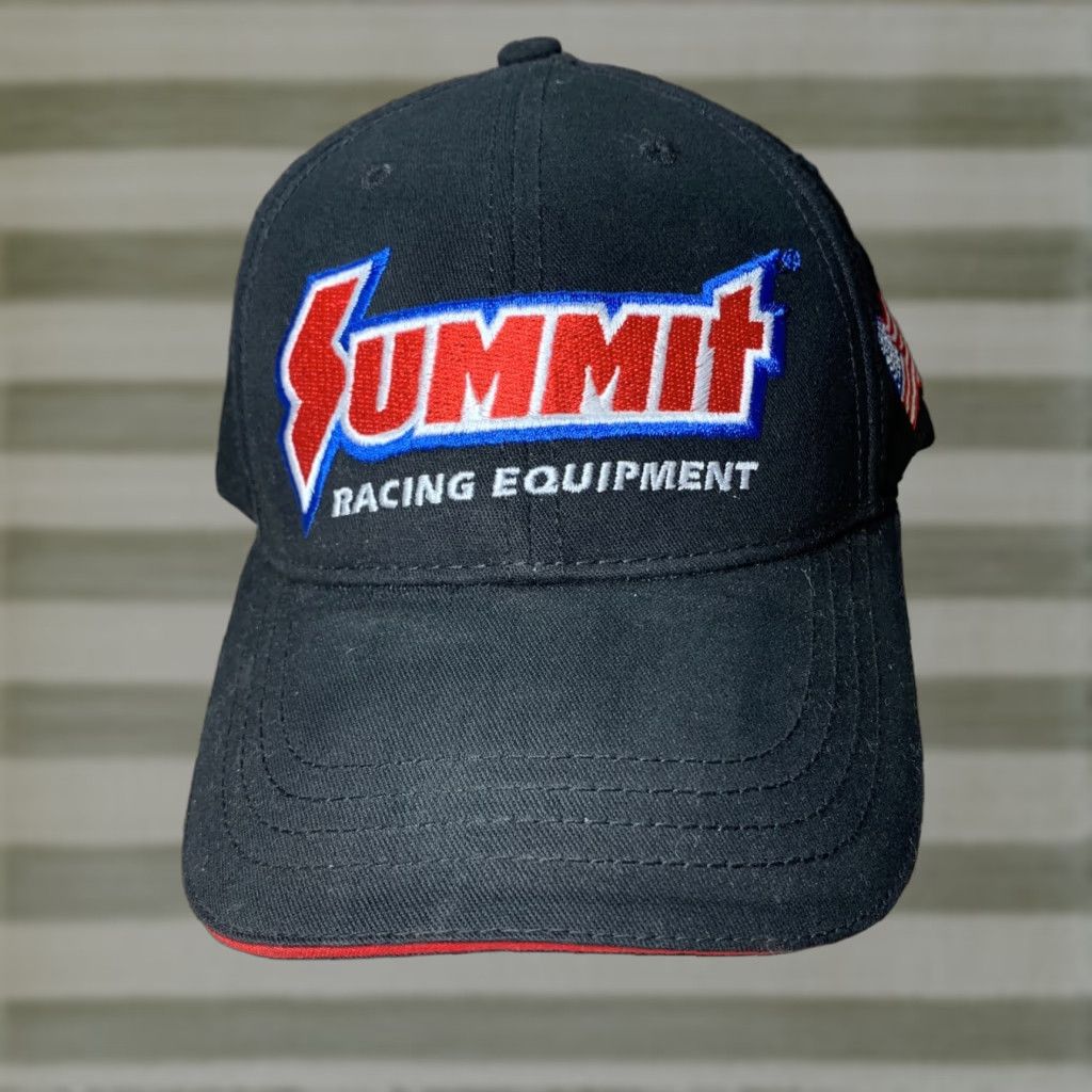 Vintage VINTAGE? No. SUMMIT Racing Equipment Adjustable Adult Baseball Ball Cap Hat Hot Rod Racing Size ONE SIZE - 1 Thumbnail