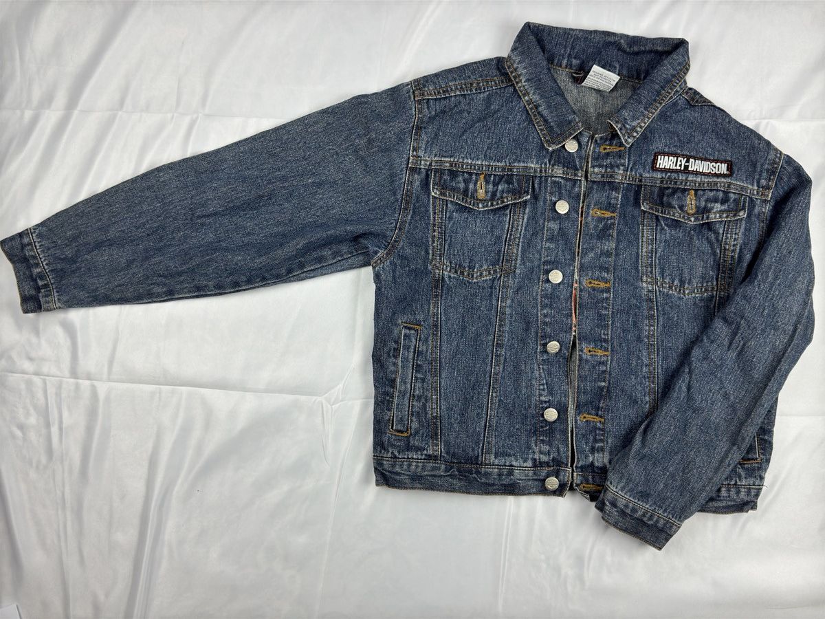 Harley Davidson × Vintage harley davidson denim jacket M 12/14 Size US S / EU 44-46 / 1 - 1 Thumbnail