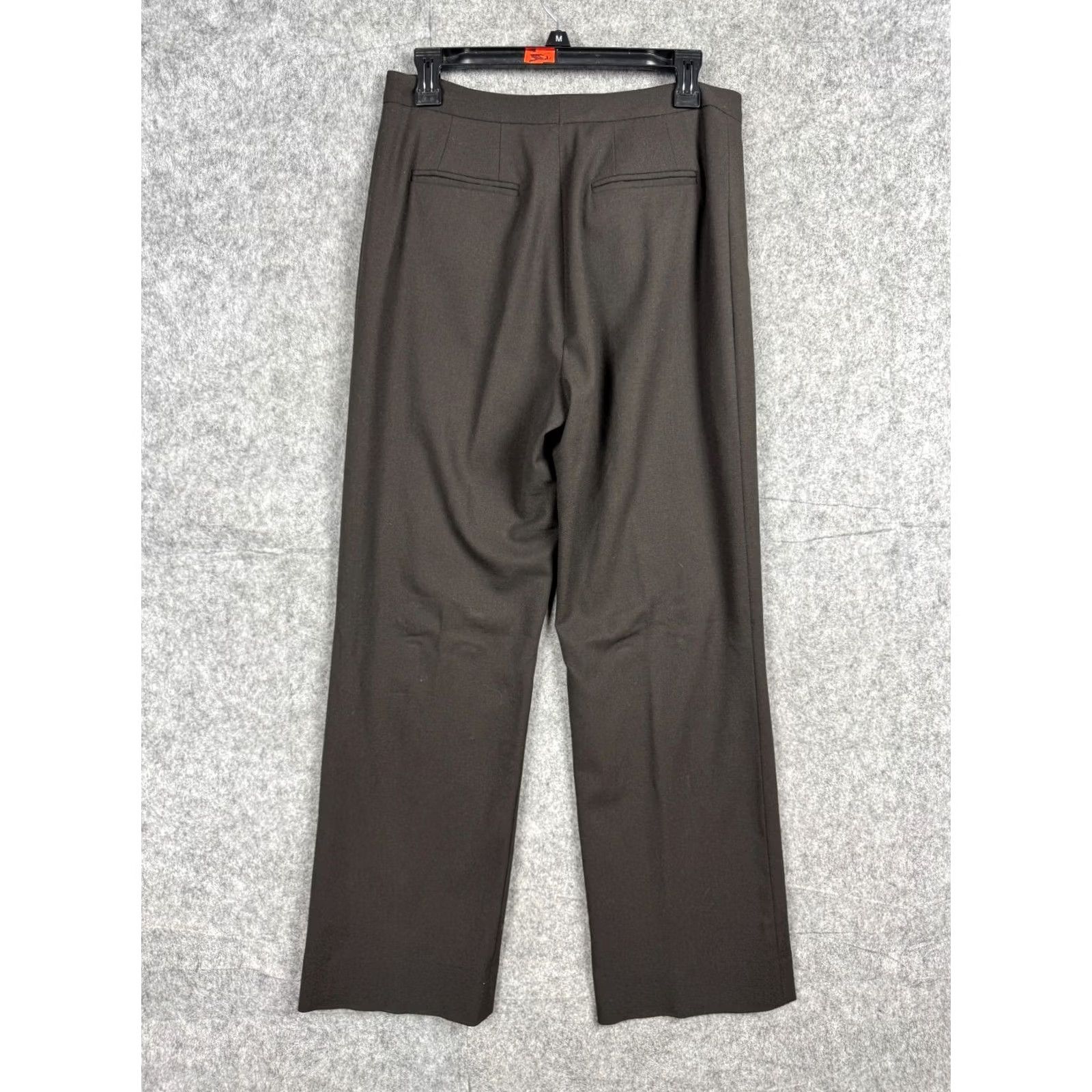 Tse TSE Wool Pants Women's 12 Dress Pants Brown Stretch Business Casual 30x29 Straight Hosiery? Size 30" / US 8 / IT 44 - 2 Thumbnail