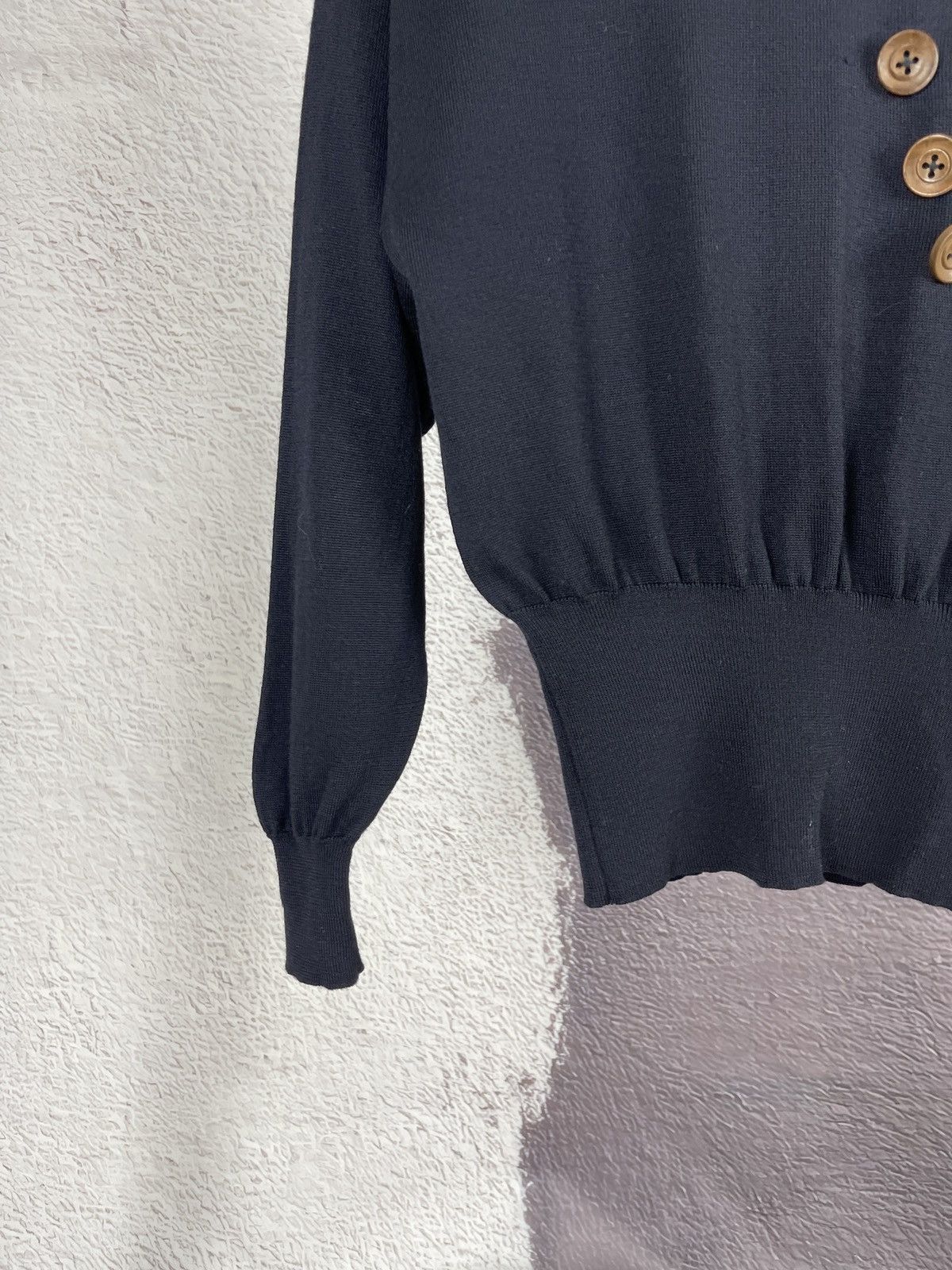 Escada Escada by Margaretha Ley black wool button sweater Size M / US 6-8 / IT 42-44 - 3 Thumbnail