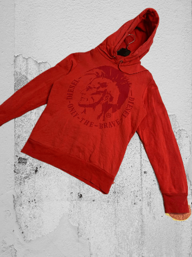 Diesel × Vintage Vintage Diesel Big Logo Zip Hoodie Y2K USA Size US L / EU 52-54 / 3 - 1 Thumbnail