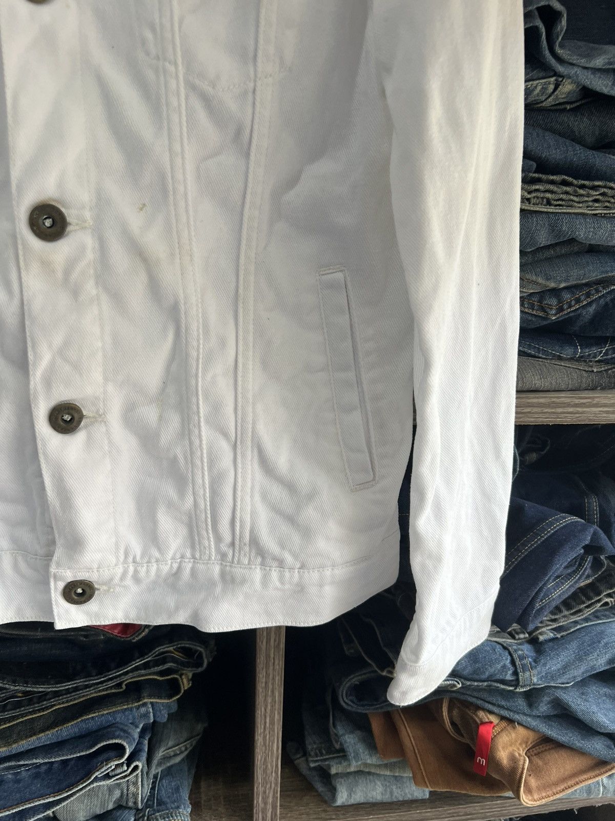Japanese Brand 🔥White Heart Market Denim Jacket Size S / US 4 / IT 40 - 8 Thumbnail