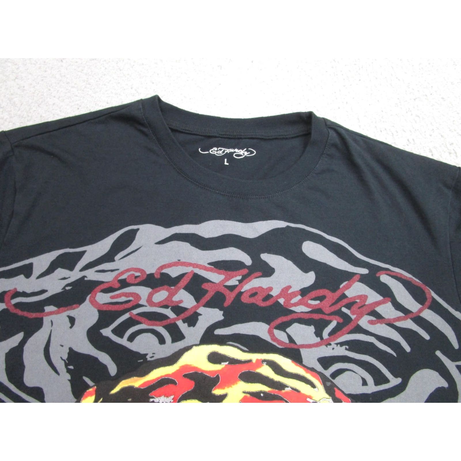 Ed Hardy VINTAGE ED HARDY Shirt Mens L Black Roaring Tiger Tattoo Graphic Don Ed Hardy Tee Size US L / EU 52-54 / 3 - 4 Thumbnail