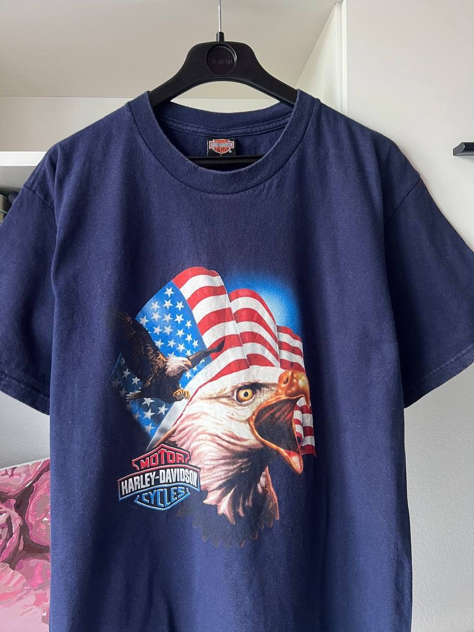 Harley Davidson × Vintage Vintage Harley Davidson Tee 2001 USA 3D Emblem Eagle RARE Size US L / EU 52-54 / 3 - 7 Thumbnail