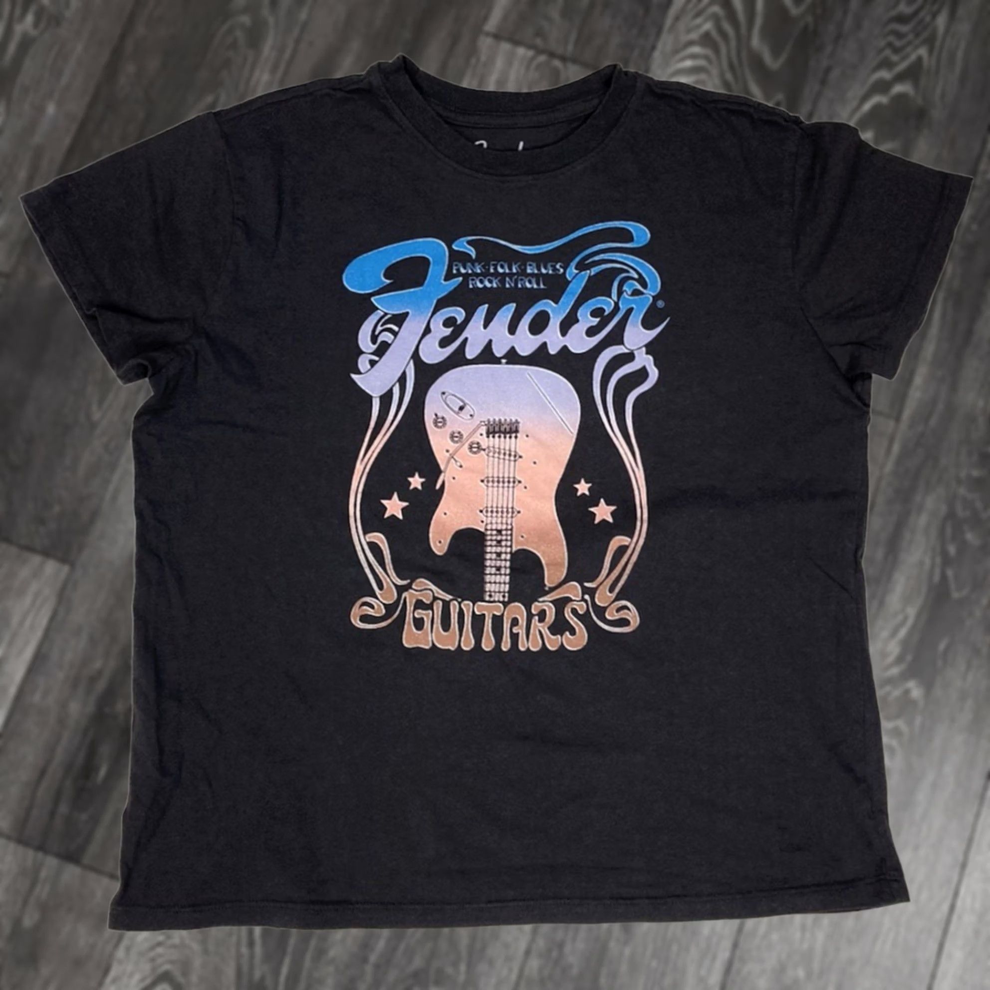 Fender VINTAGE Fender Guitar Graphic T-shirt Women Large Gray Short Sleeve Music Size L / US 10 / IT 46 - 1 Thumbnail