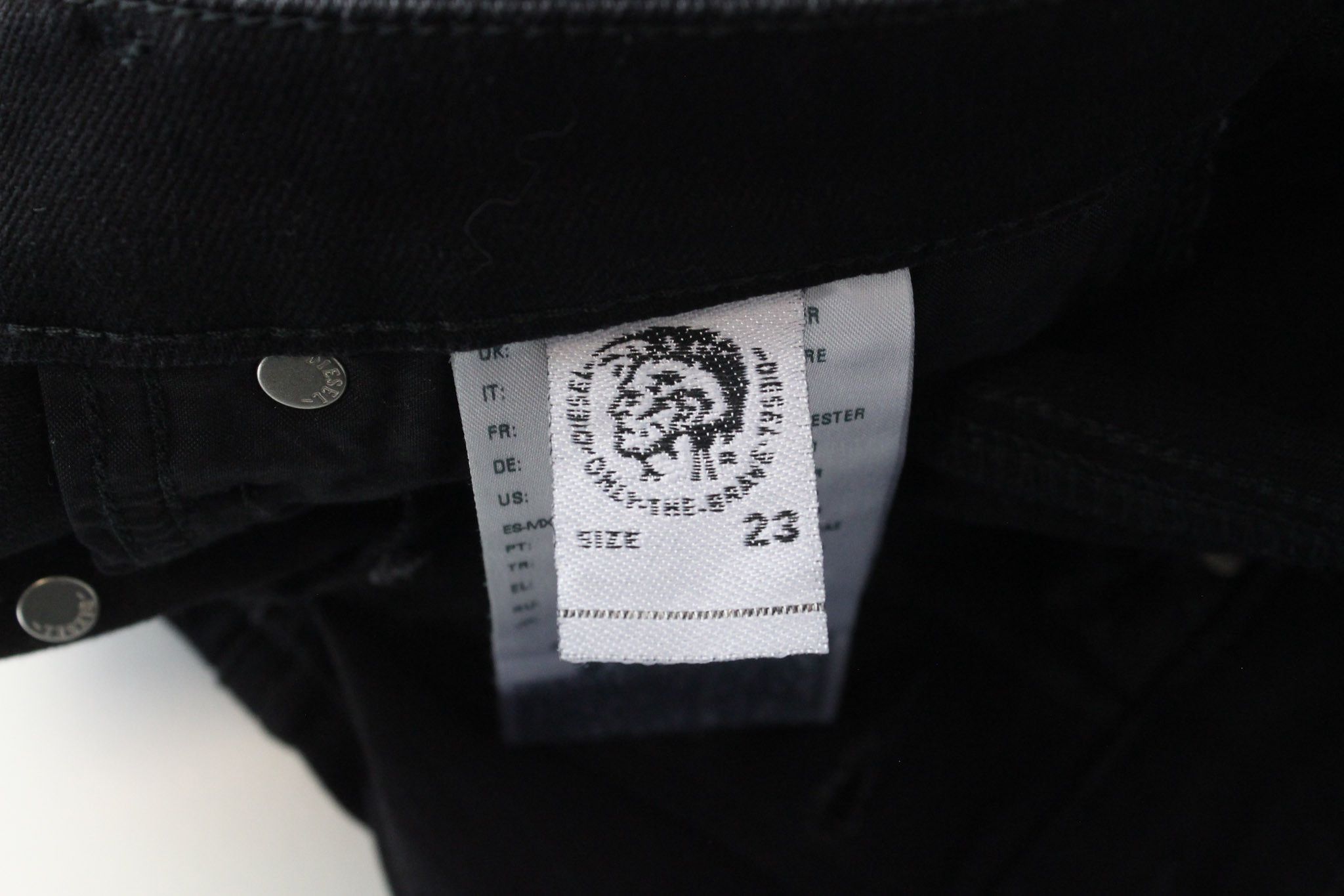 Diesel BABHILA-B 084ZN W23/L30 Black Stretch Distress Jeans 69742 Size 23" - 7 Thumbnail