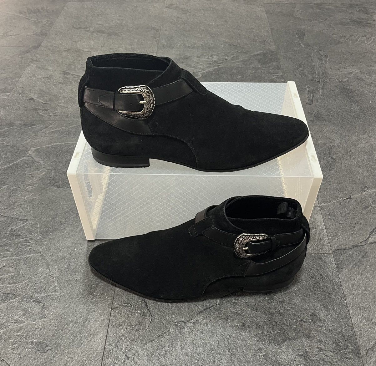Saint Laurent Western Style Wyatt Jodphur Chelsea Boots