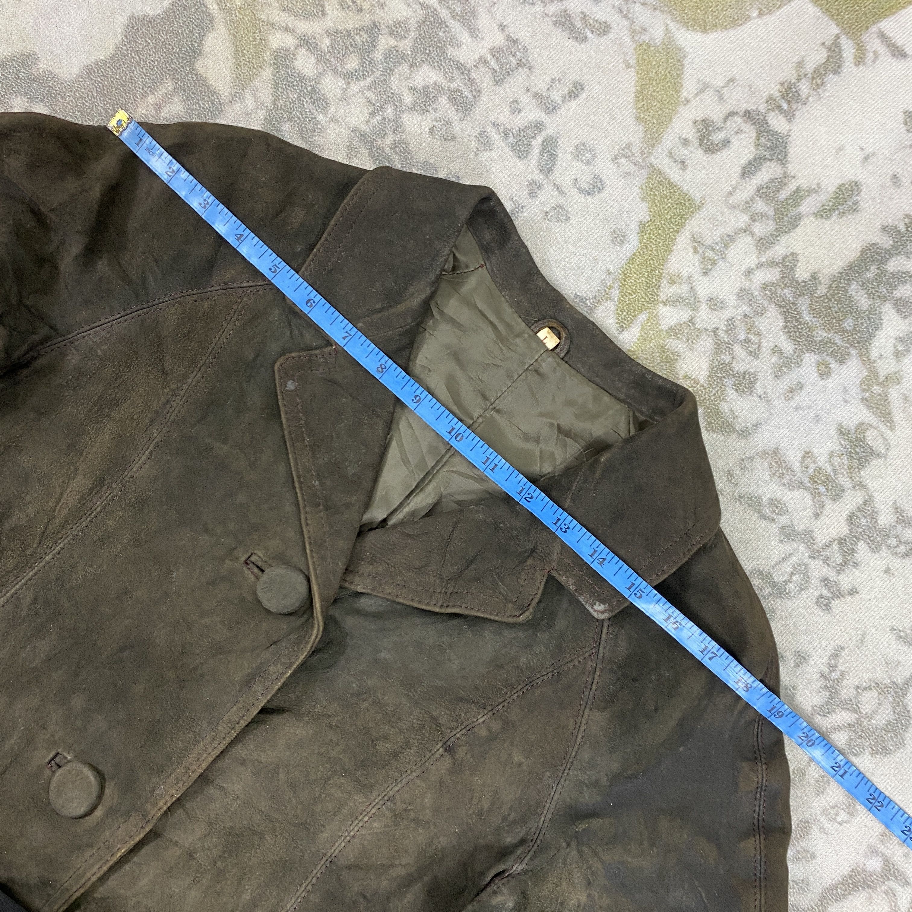 Leather Vintage Leather Button Up Coat Jacket- J420 Size US M / EU 48-50 / 2 - 5 Thumbnail
