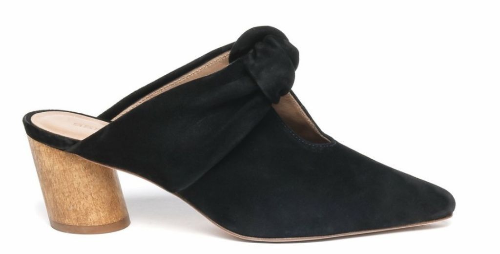 Bernhard Willhelm Bernardo Finley Suede Knot Wooden Heel Mule Size 7.5M Size US 7.5 / IT 37.5 - 1 Thumbnail