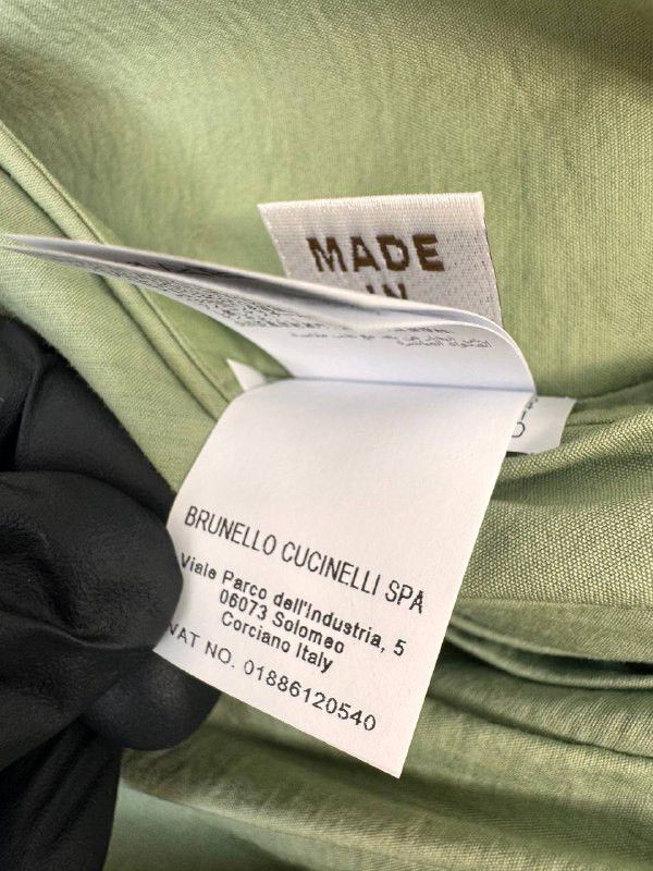 Brunello Cucinelli Brunello Cucinelli Skirt Pale Green Midi Front Drape Size 10 Size 32" / US 10 / IT 46 - 6 Thumbnail