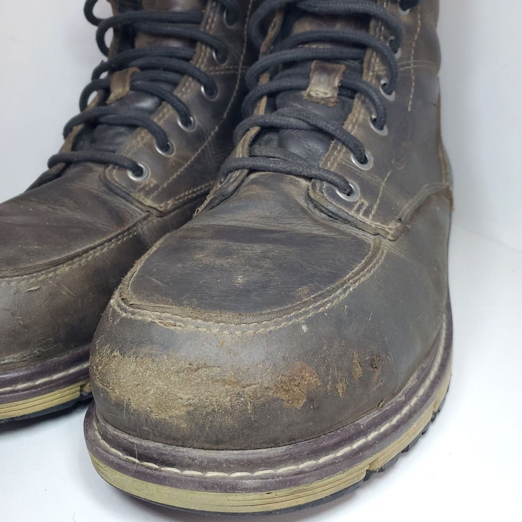 KEEN KEEN Mens San Jose 6" WP Work Boots ALUMINUM TOE Brown Lace Up Leather Rubber Waterproof Size US8.5 Size US 9 / EU 42 - 4 Thumbnail