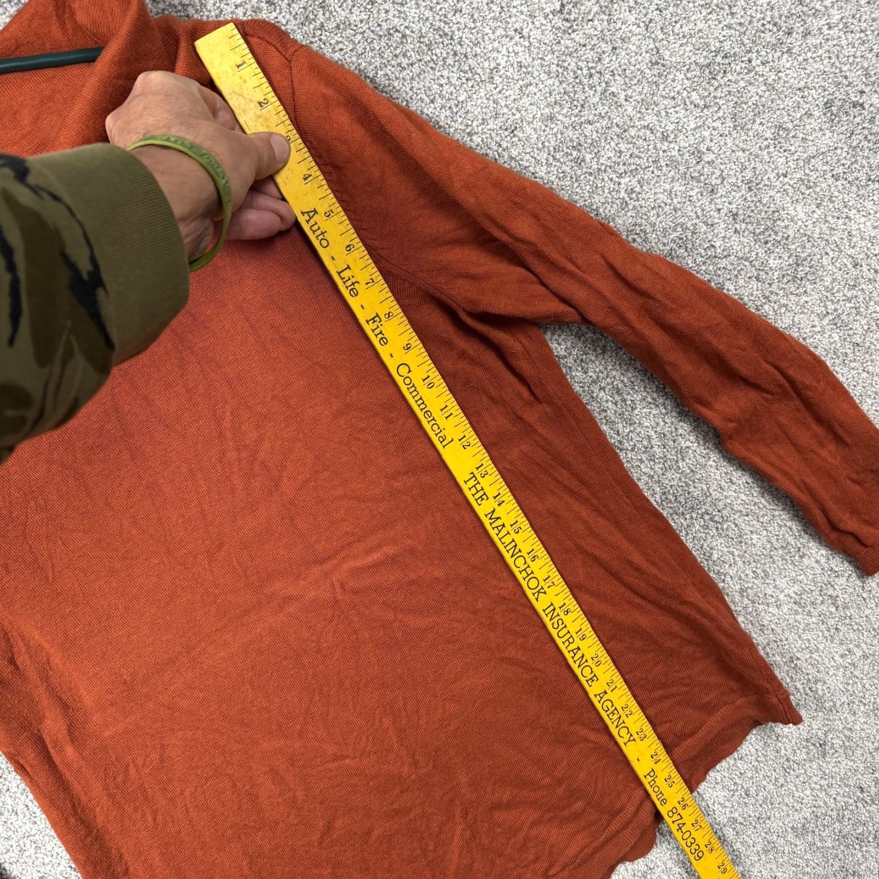 Vintage Chicos Sweater Women Orange Cowl Neck Asymmetrical Hem Cozy Winter Tunic Size 2 Long Sleeve Knit Cotton Rayon Nylon Size XS / US 0-2 / IT 36-38 - 2 Thumbnail