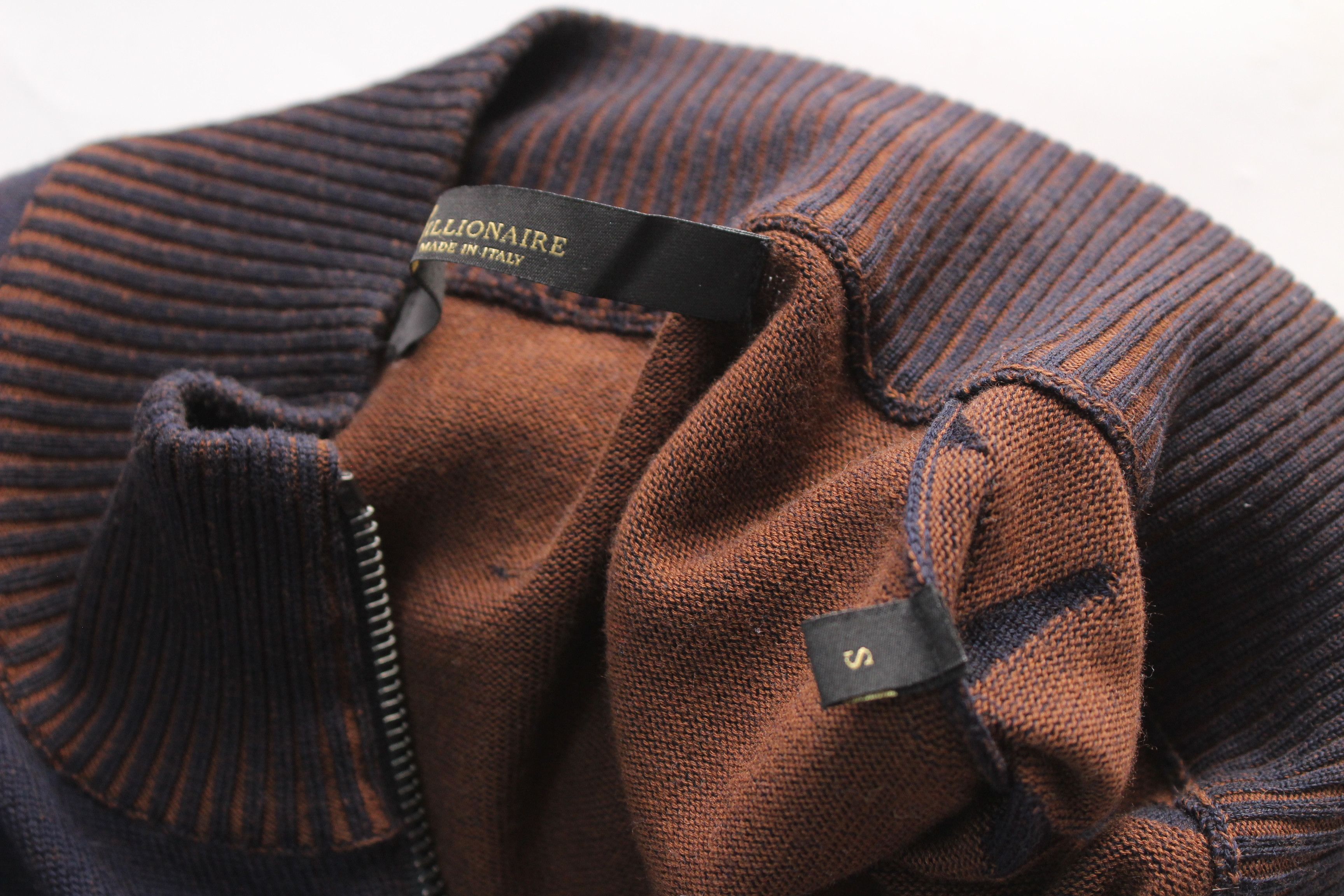 Billionaire Couture Billionaire Couture Italy FW19 Wool Cotton Zip Mock Pullover Size US S / EU 44-46 / 1 - 6 Thumbnail