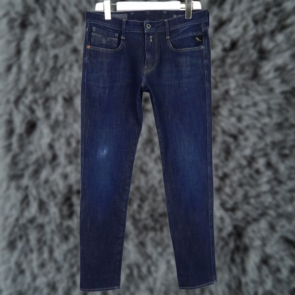 Replay REPLAY Anbass Jeans Men's W32/L32 Blue Slim Fit Faded Stretched Zip Fly Size US 32 / EU 48 - 1 Thumbnail