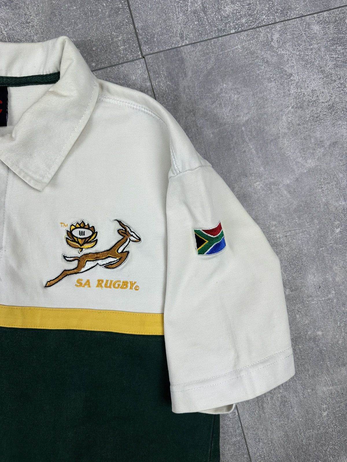 Canterbury of New Zealand Canterbury South Africa Rugby Vintage Retro Polo Size US S / EU 44-46 / 1 - 10 Thumbnail