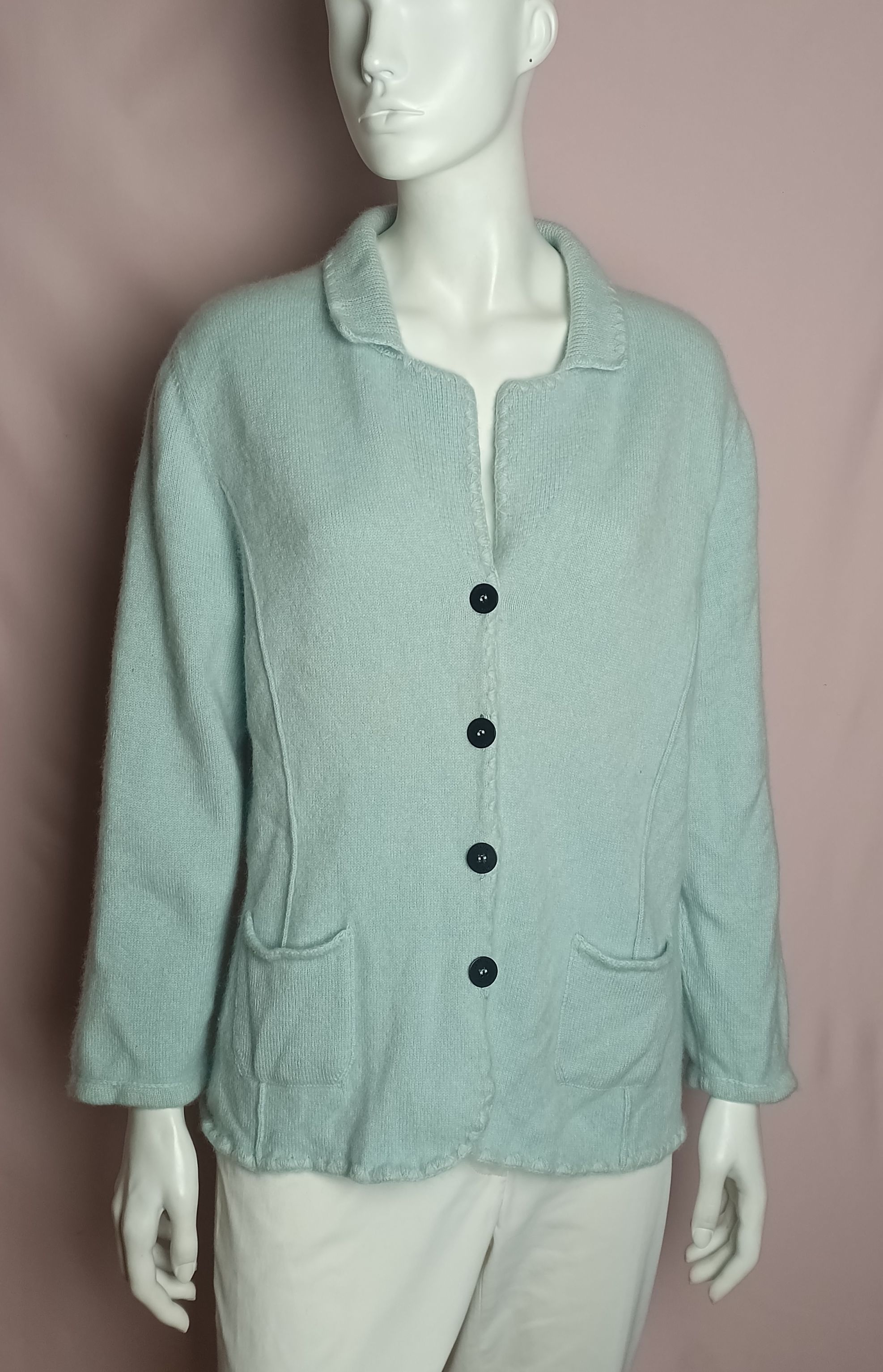Other LUNARIA Cashmere Light Blue Cardigan IT 50 Size L / US 10 / IT 46 - 1 Thumbnail