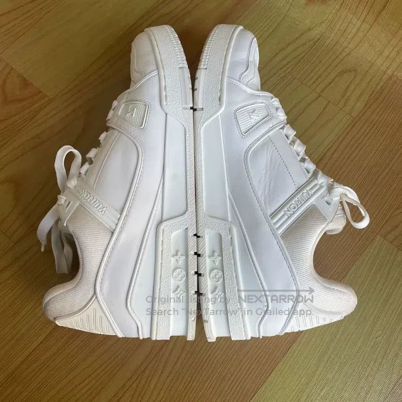 Louis Vuitton Louis Vuitton Trainer S neaker leather and rubber logo low Size US 8 / EU 41 - 7 Thumbnail