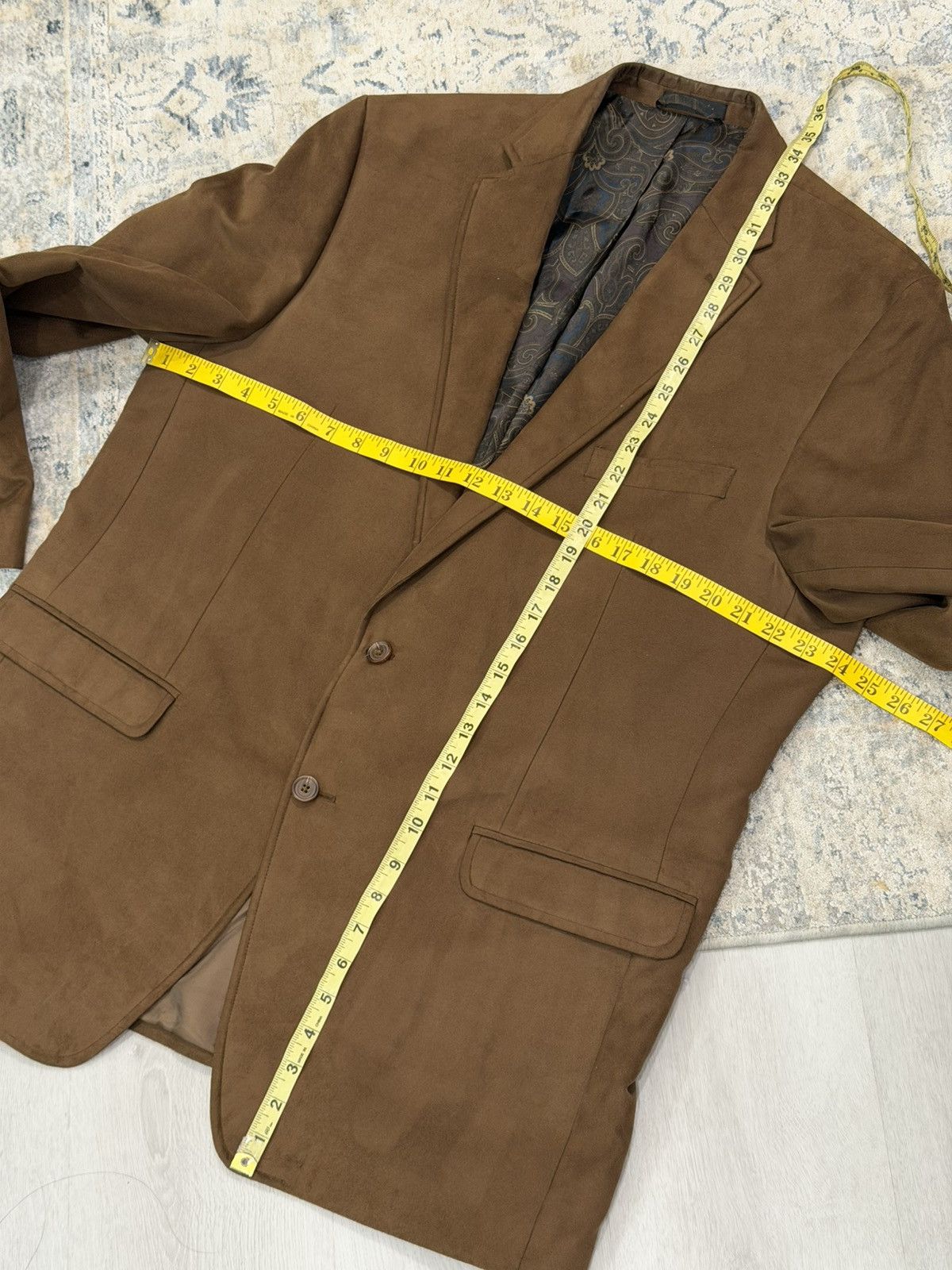 Ralph Lauren VTG Lauren Ralph Lauren Sport Coat 46L Poly Microfiber Suede Size 46L - 5 Thumbnail