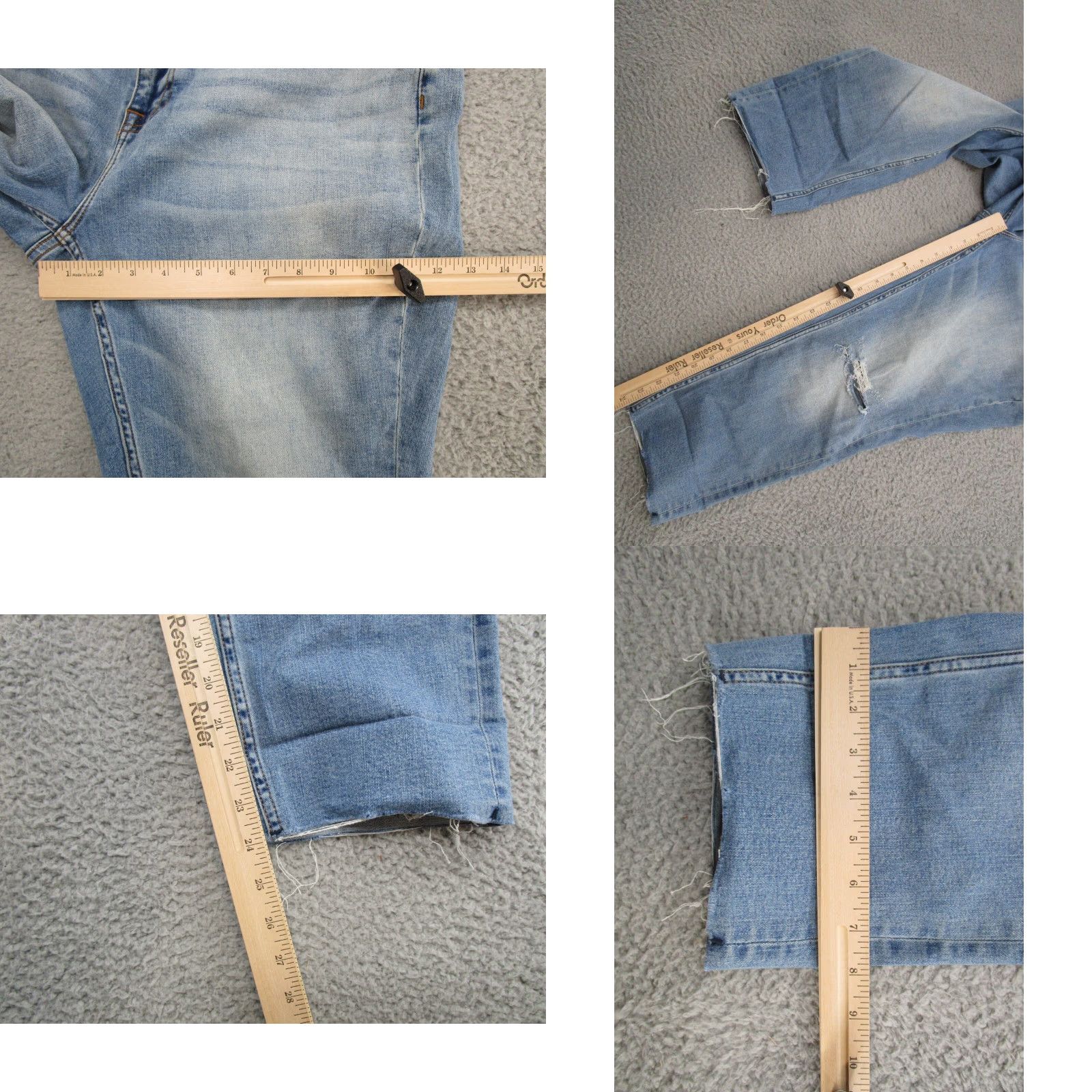 Vintage VIGOSS Marley Capri Jeans Women Plus 18 Stretch Denim Blue Raw Hem Tapered Capri 18 Womens Size 40" / US 18 - 8 Thumbnail