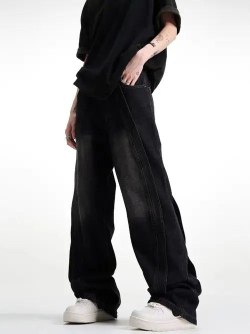 Japanese Brand Midori x Mieko Black High Street Vintage Loose Fit Jeans Size US 32 / EU 48 - 6 Thumbnail