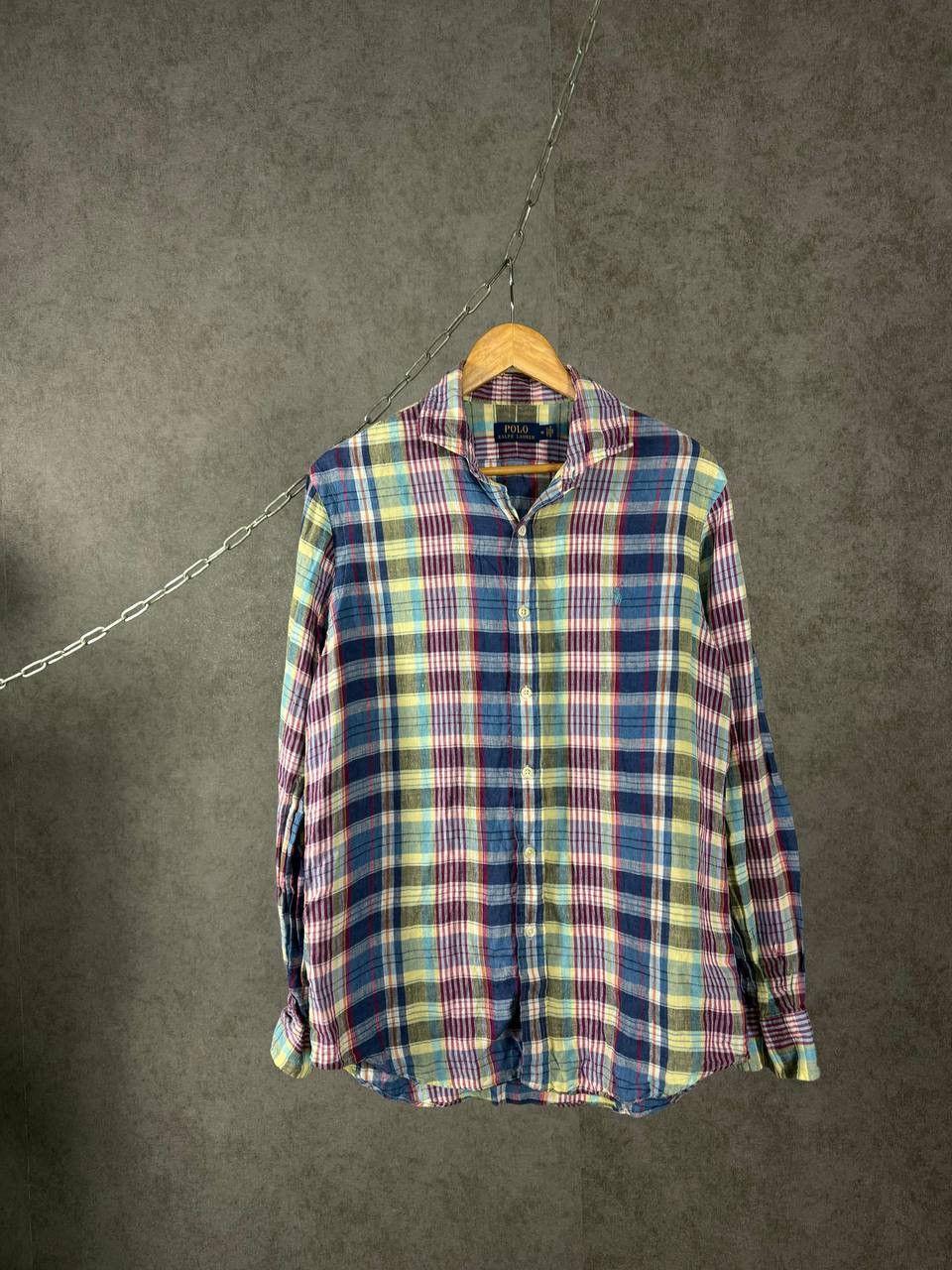 Polo Ralph Lauren designer logo linen shirt