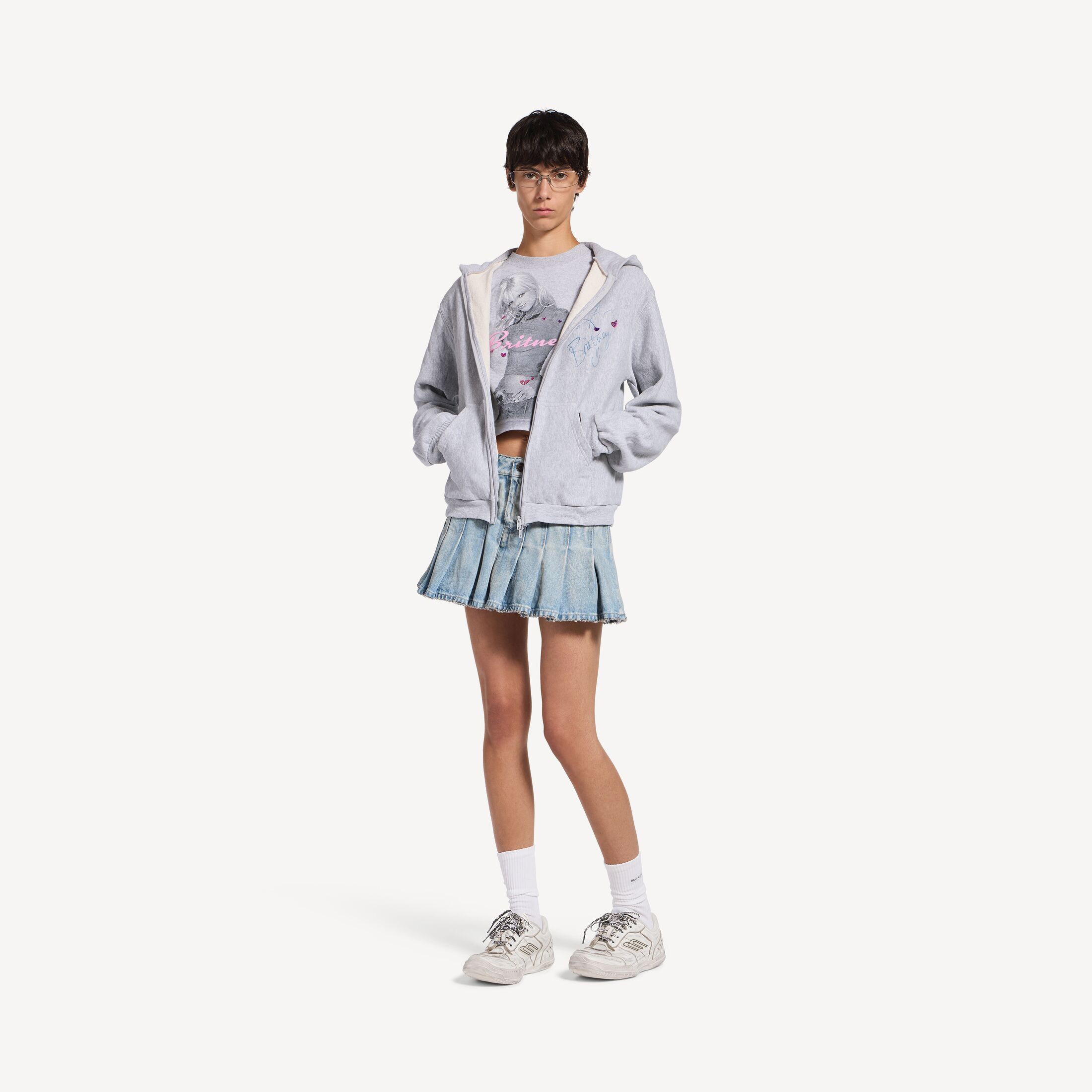 Balenciaga New Spring 26 Britney Spears Zip Up Hoodie (S) Size US S / EU 44-46 / 1 - 22 Thumbnail