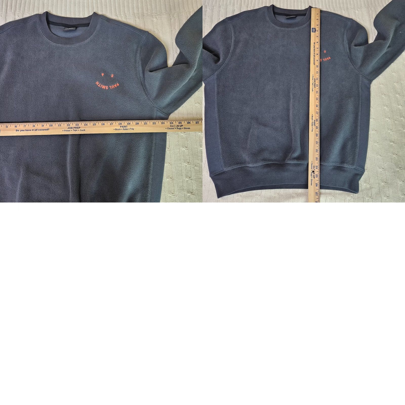 Paul Smith Pauli Smith Men Gray Logo-Print Crew Neck Fleece Sweatshirt L Size US L / EU 52-54 / 3 - 8 Thumbnail