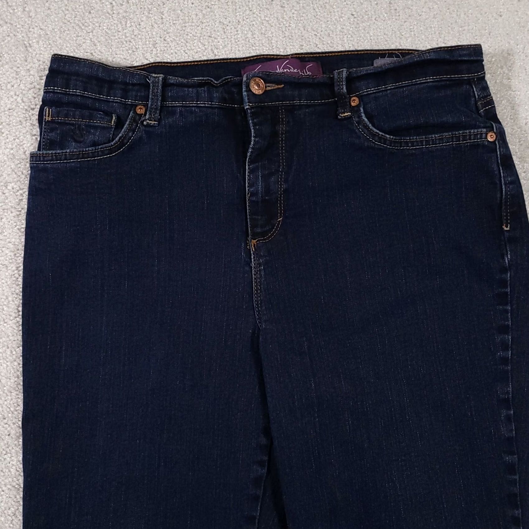 Gloria Vanderbilt Gloria Vanderbilt Amanda Jeans Women's 12P Stretch Dark Wash Denim Mid-Rise Jeans Size 34" / US 12 / IT 48 - 3 Thumbnail