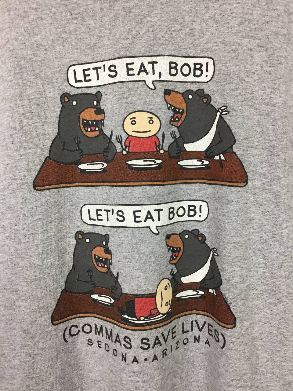 Vintage The Duck Company Commas Save Lives Let's Eat Bob Tee Size US L / EU 52-54 / 3 - 4 Thumbnail