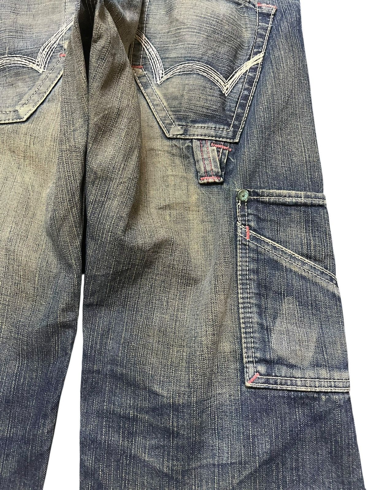 Edwin Vintage Edwin 503 Blue Trip Mudwash Short Denim Size US 30 / EU 46 - 8 Thumbnail