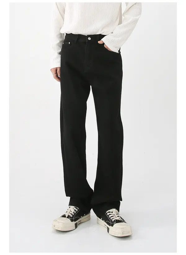 Japanese Brand Honoka x Nana Japanese black vintage washed straight jeans Size US 32 / EU 48 - 6 Thumbnail