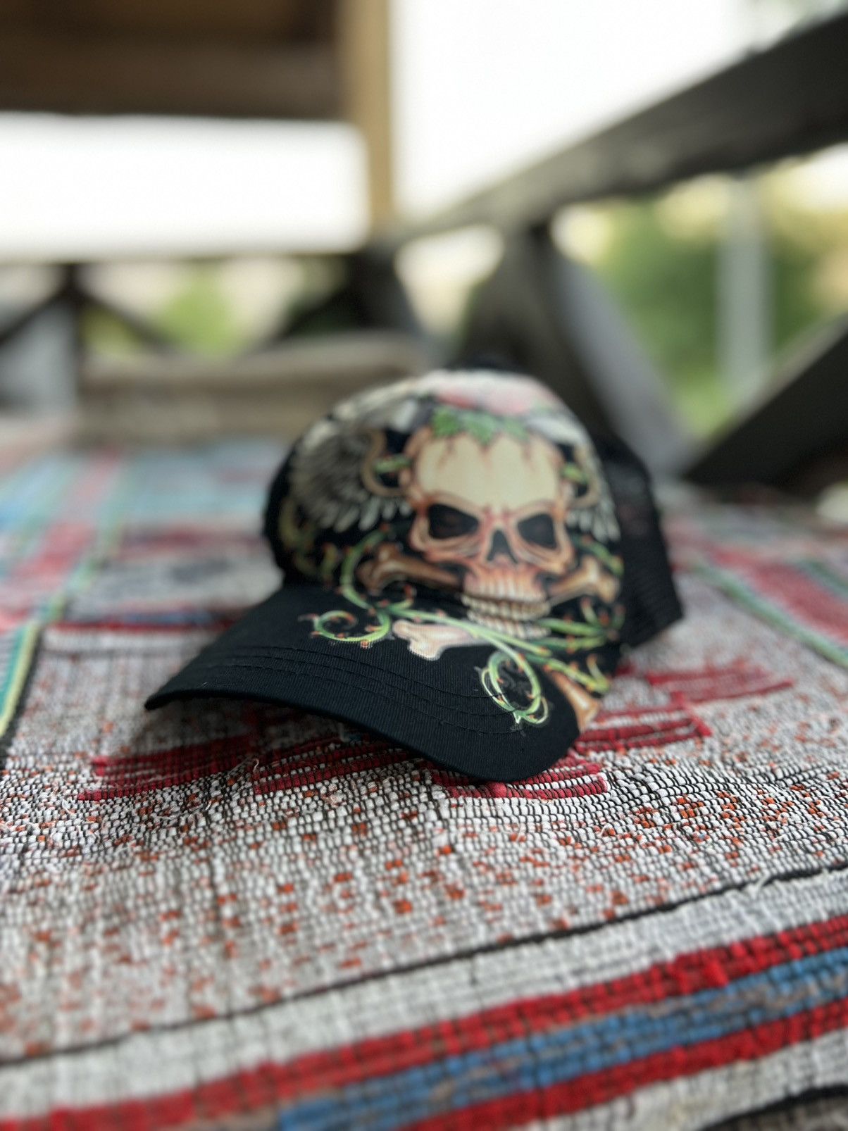 Ed Hardy 🔥 Vintage Ed Hardy Style Black Cap – One Size Size ONE SIZE - 1 Thumbnail