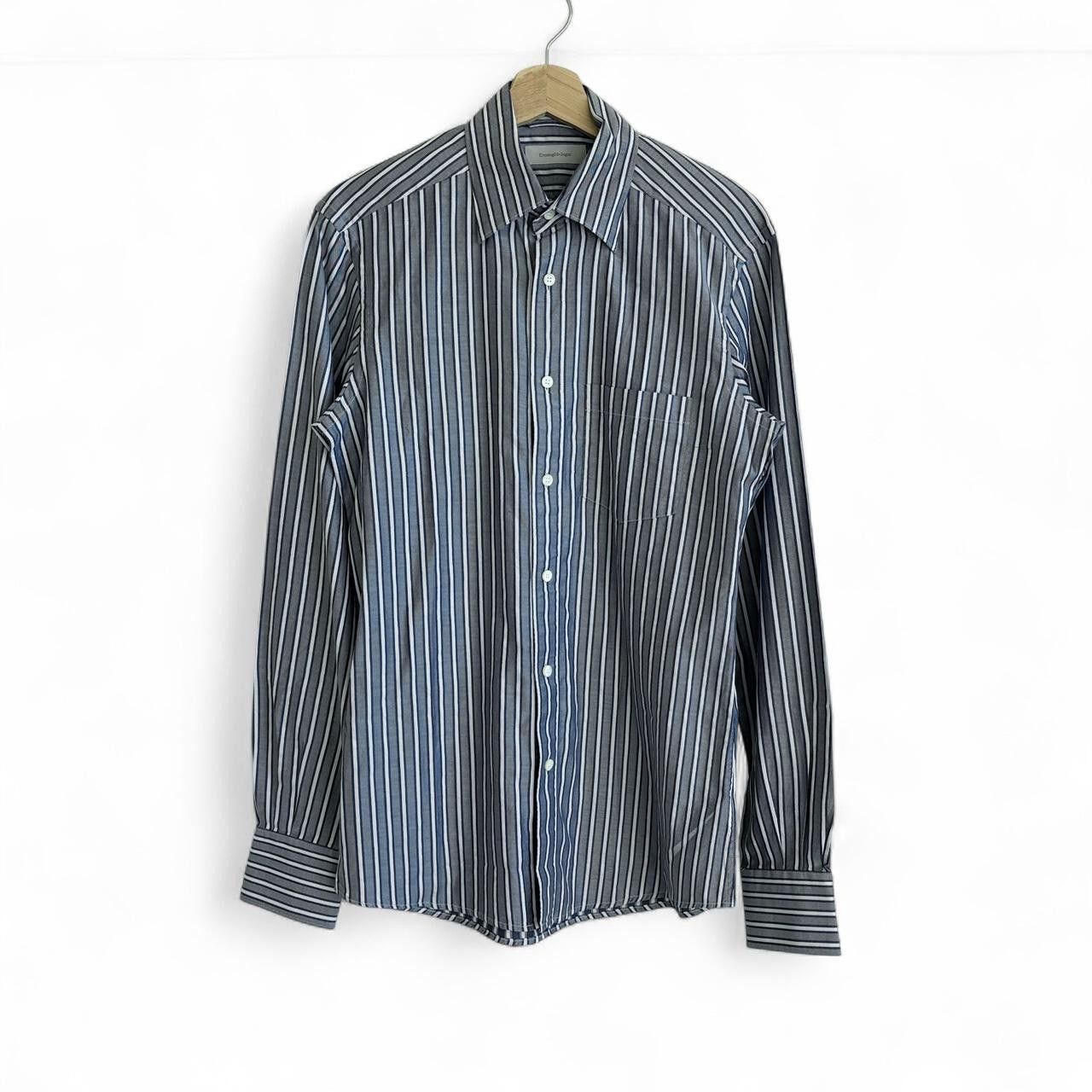Ermenegildo Zegna $795 Ermenegildo Zegna grey striped shirt Small Switzerland Size US S / EU 44-46 / 1 - 1 Thumbnail
