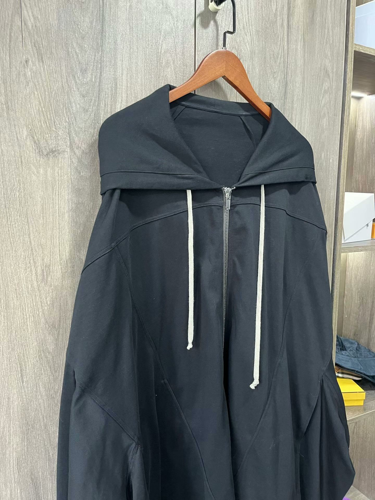 Rick Owens oversized black zip-up hoodie by Rick Owens Size US M / EU 48-50 / 2 - 1 Thumbnail