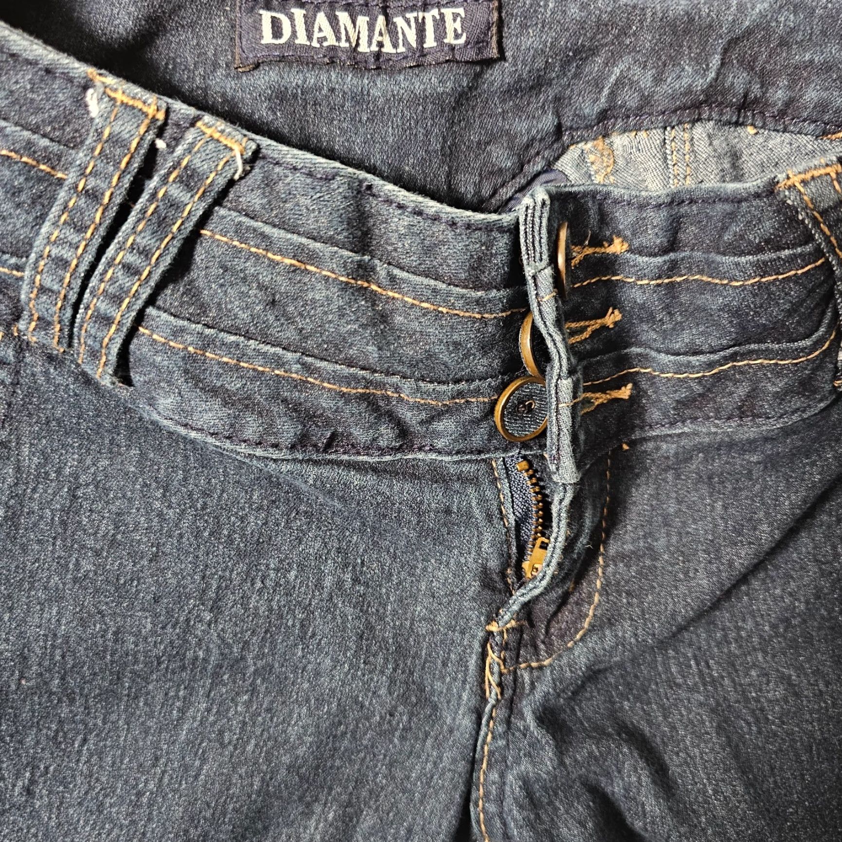 Denime Diamante Jeans Women's Jeans Skinny Dark Blue Wash Denim Jegging 3 Slim Stretch Size 34" / US 12 / IT 48 - 4 Thumbnail