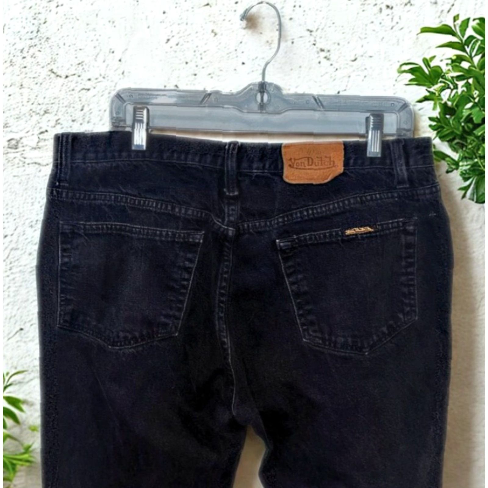 Von Dutch VINTAGE Von Dutch Jeans Men’s 34x27 Black Denim Straight Job Size US 34 / EU 50 - 5 Thumbnail