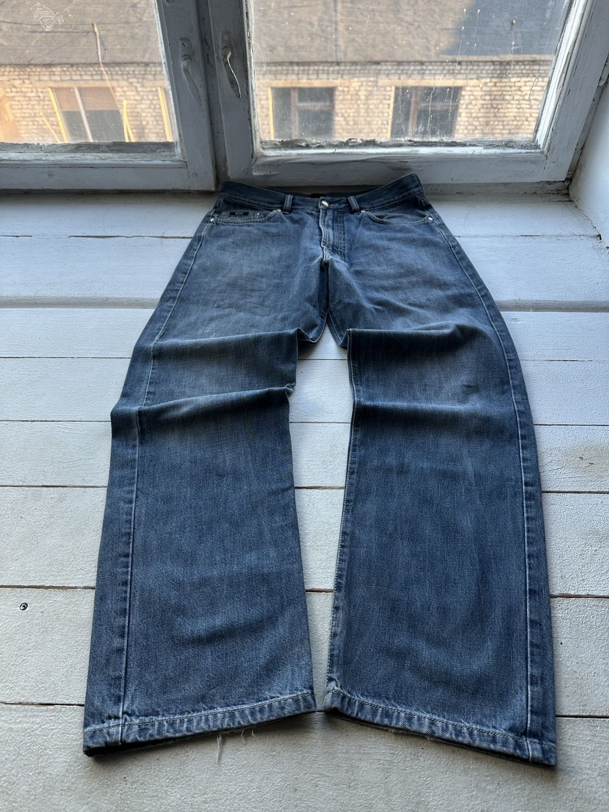 Hugo Boss 🚨 VNTG HUGO BOSS BLUE WASHED RARE MEN DENIM JEANS LUXURY Size US 33 - 1 Thumbnail