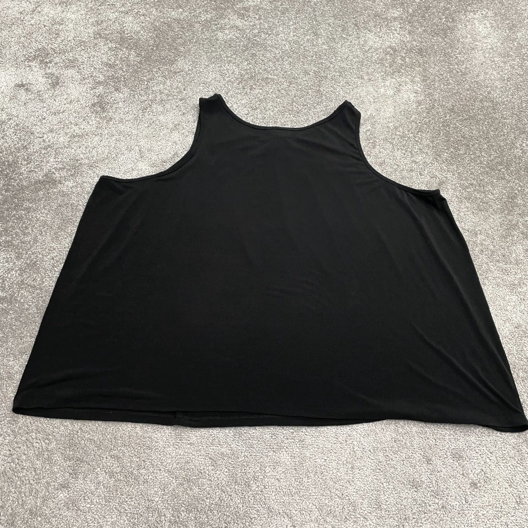 Vintage Maggie Barnes Embroidered Tank Top Womens 5X Black Knit Stretch Casual Sleeveless Strappy Sleeve Size XXL / US 16-18 / IT 52-54 - 3 Thumbnail