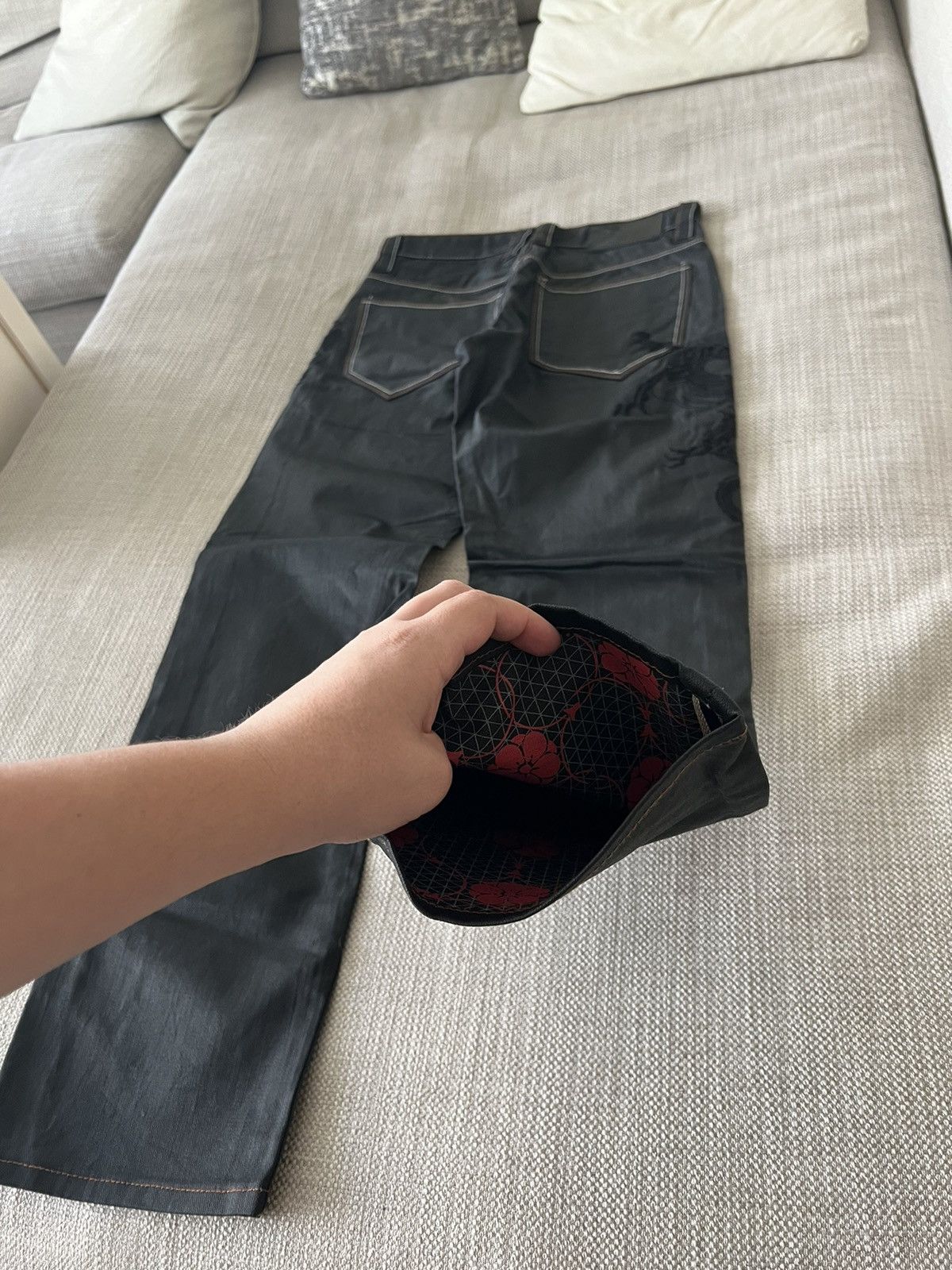 Japanese Brand × Vintage Vintage 💥 Japanese Dragon Pants Size US 30 / EU 46 - 20 Thumbnail