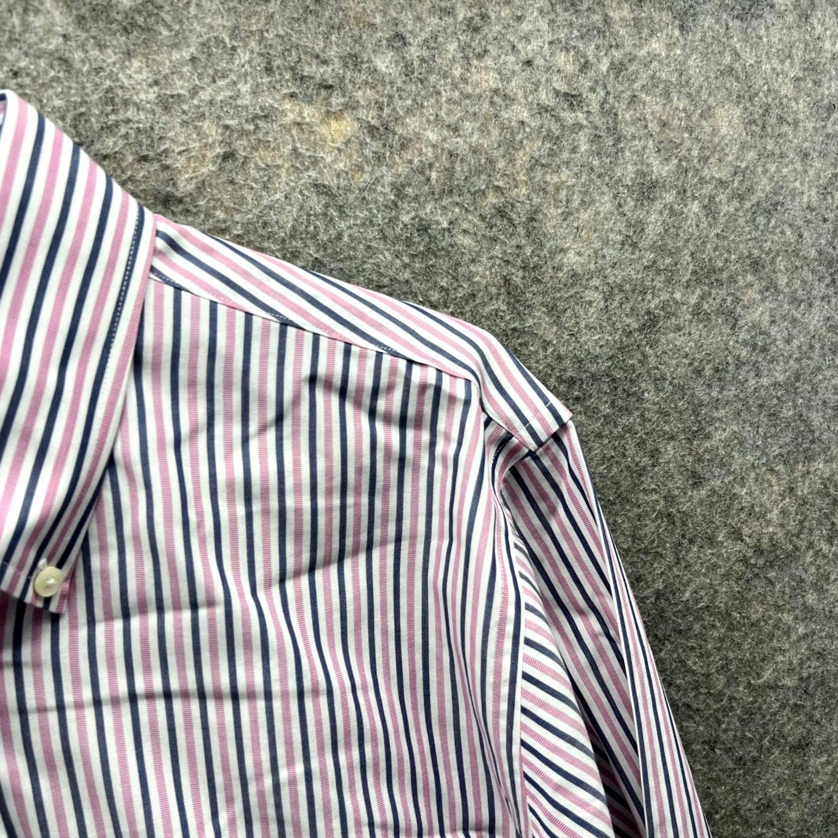 Brooks Brothers VINTAGE Brooks Brothers Shirt Men 15.5 33 Pink Striped Regent Supima Button-Down Size US L / EU 52-54 / 3 - 4 Thumbnail