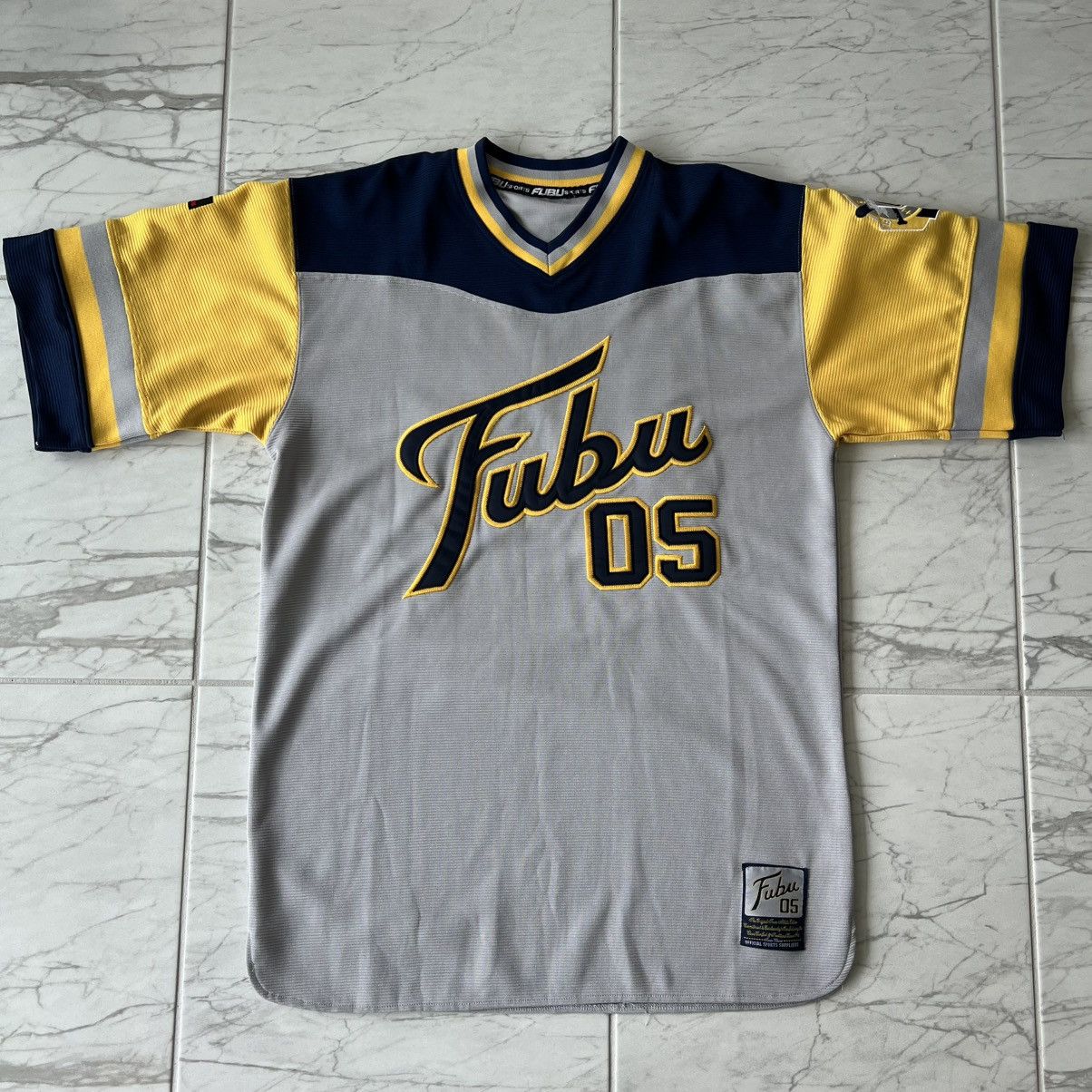 Fubu Fubu Jersey Grey & Yellow Size US XL / EU 56 / 4 - 1 Thumbnail