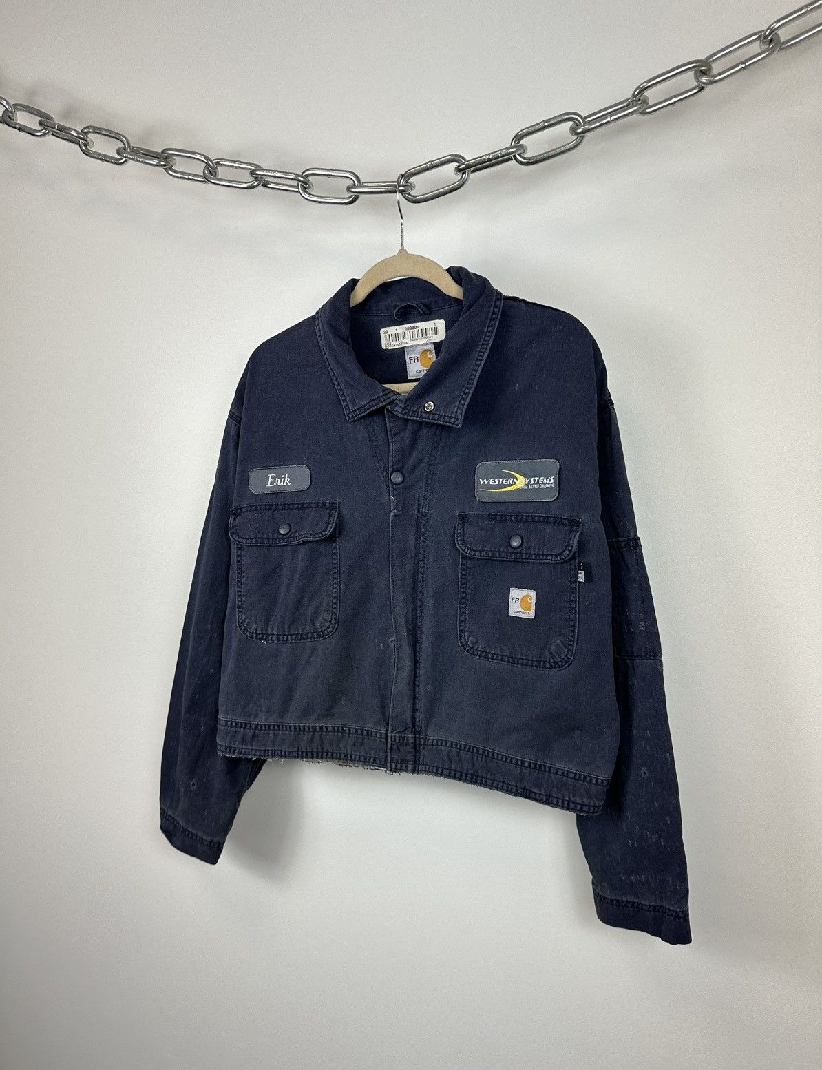 Carhartt Vintage 90s Carhartt Flame Resistant USA Cropped Work Jacket Size US M / EU 48-50 / 2 - 4 Thumbnail